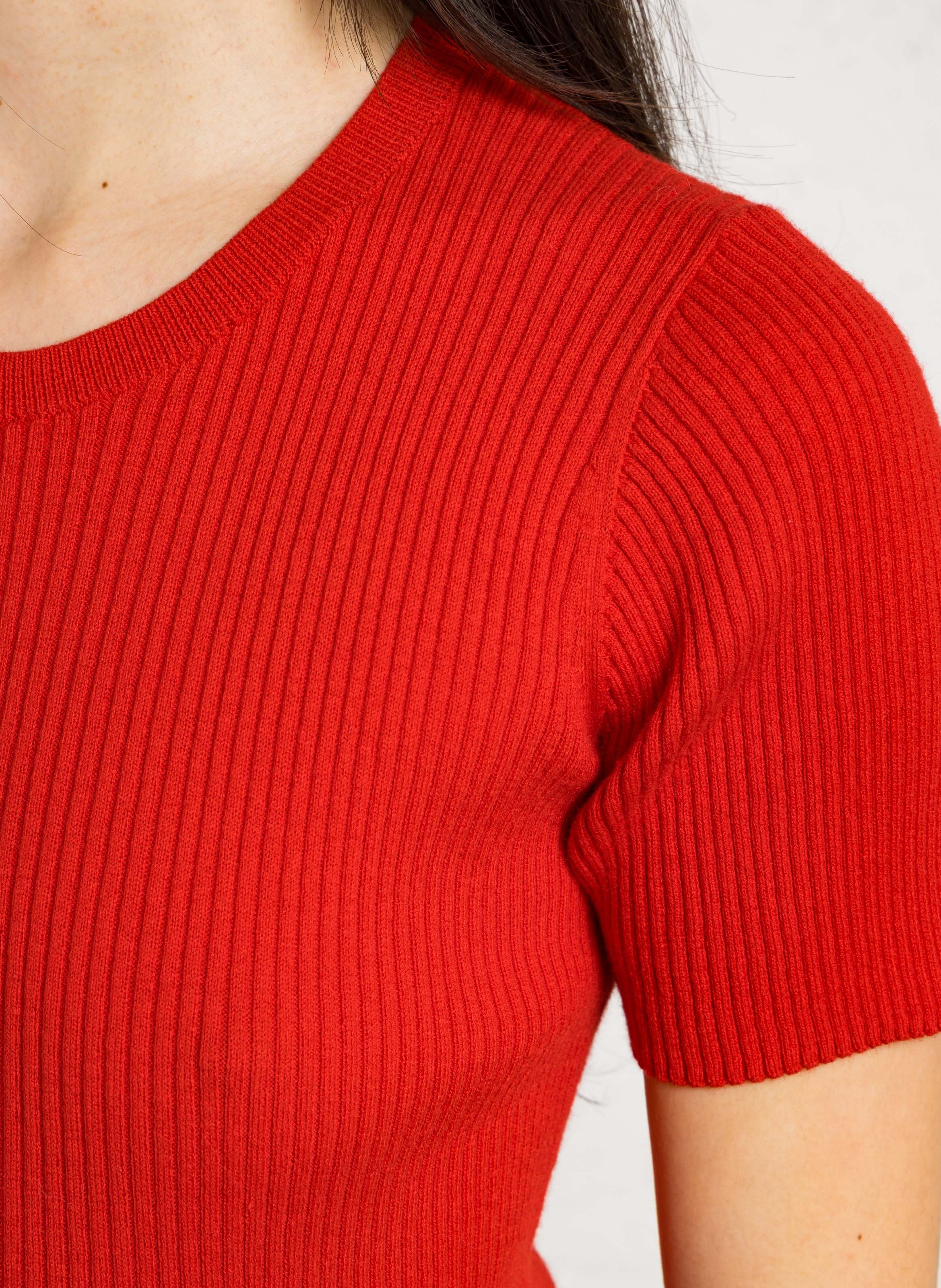 Pull moulant en coton mélangé HARTFORD Rouge