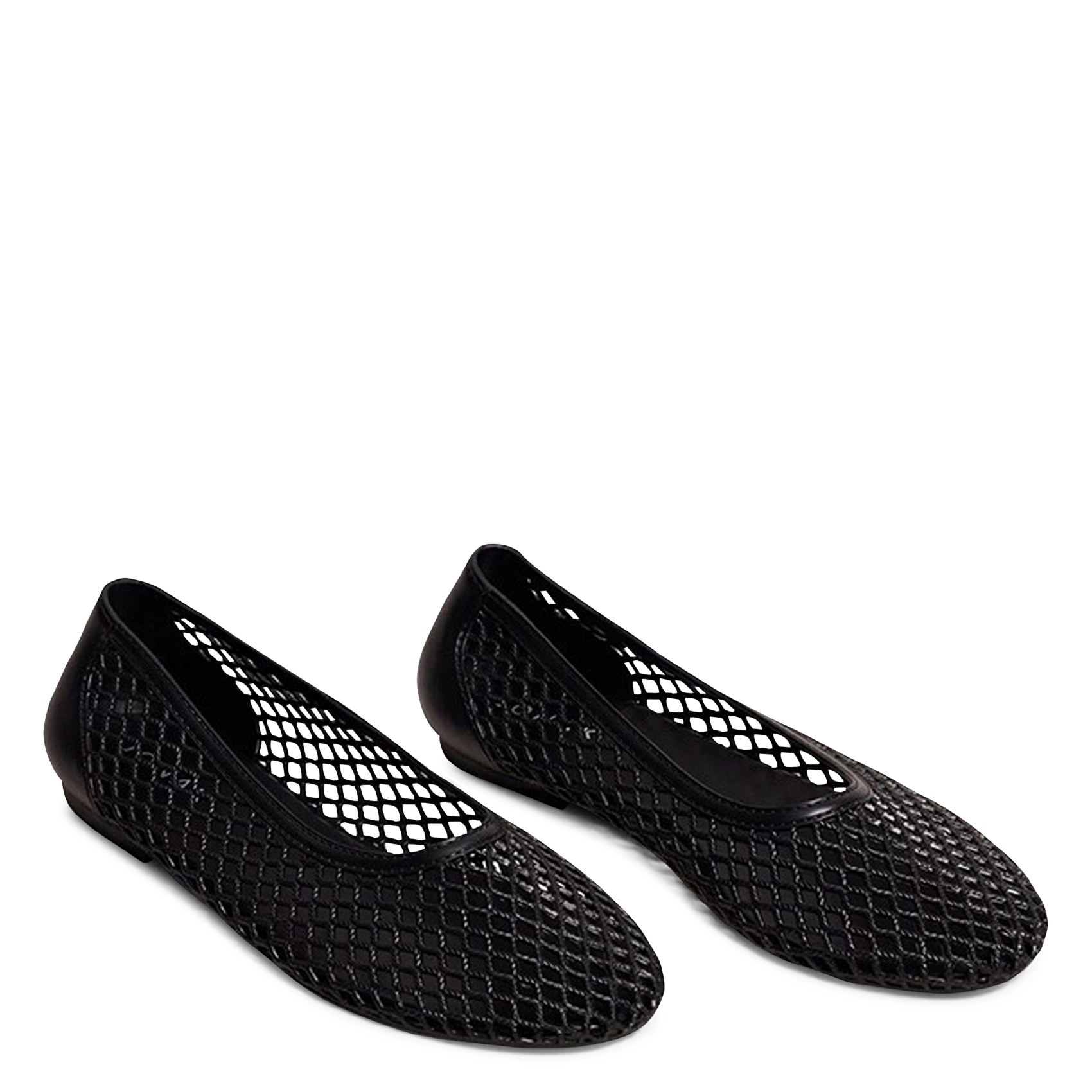 Round-toe mesh ballet flats JONAK Black