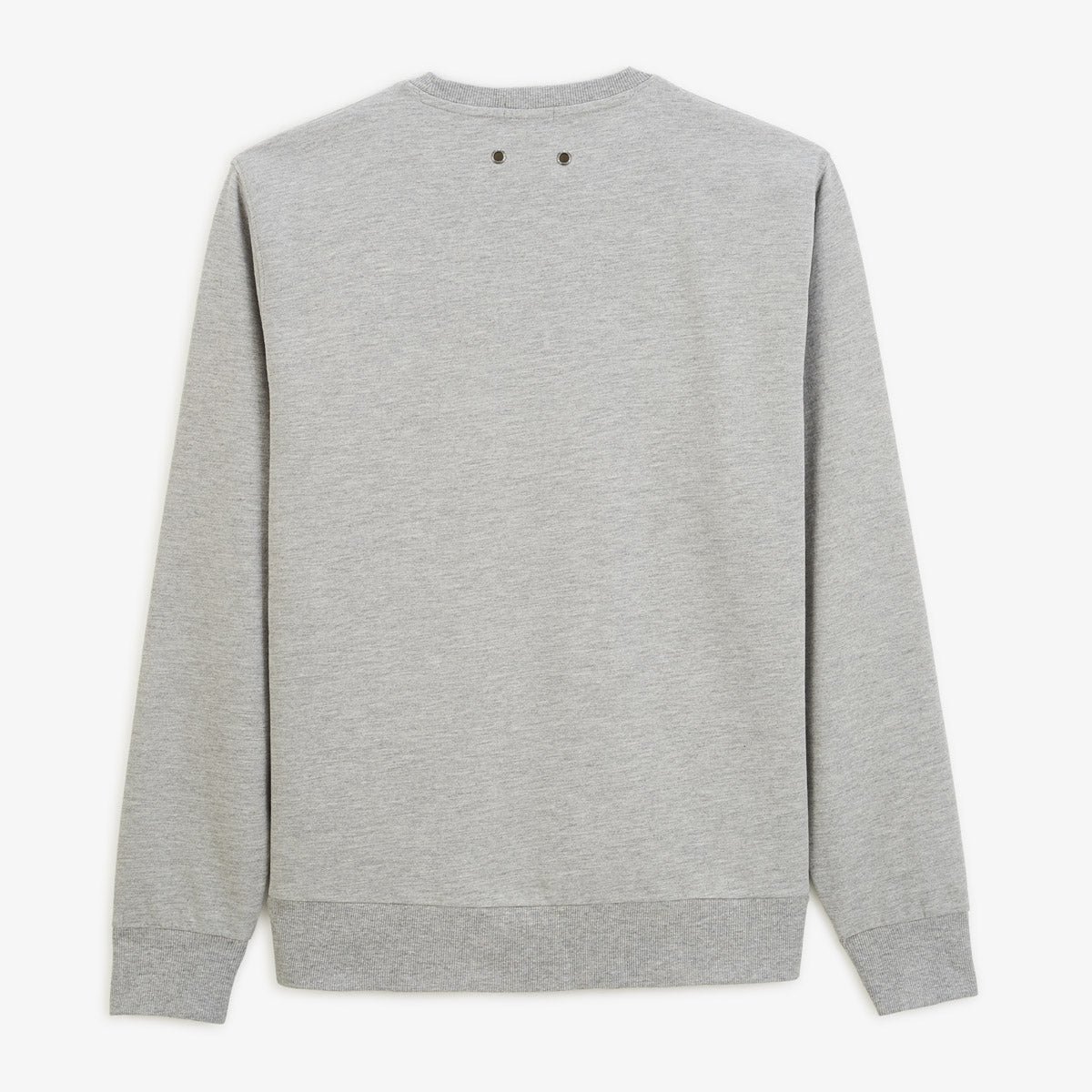 Round neck sweatshirt in old dye cotton SERGE BLANCO Grey