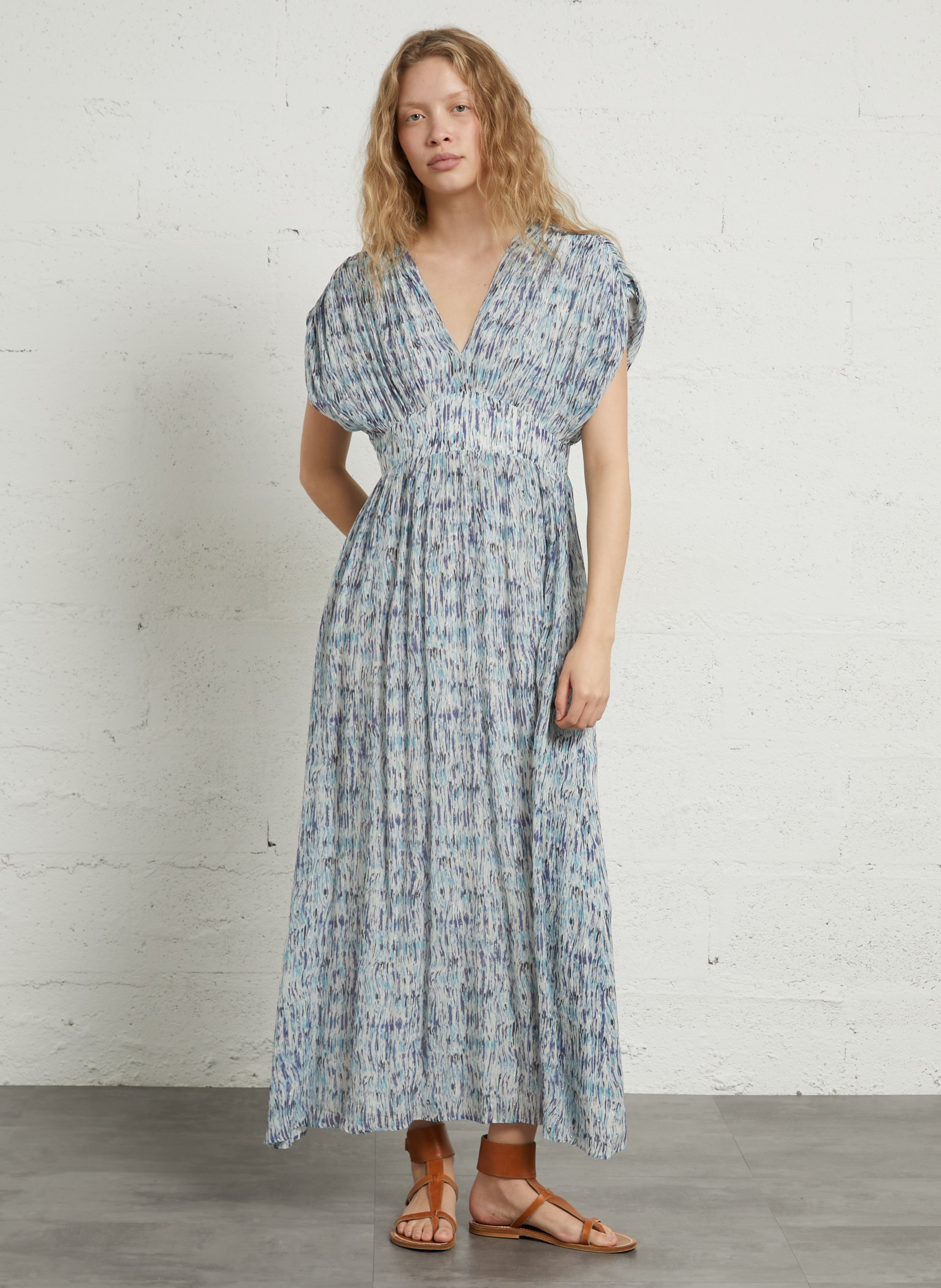 Robe longue imprimée MAISON 123 Prune