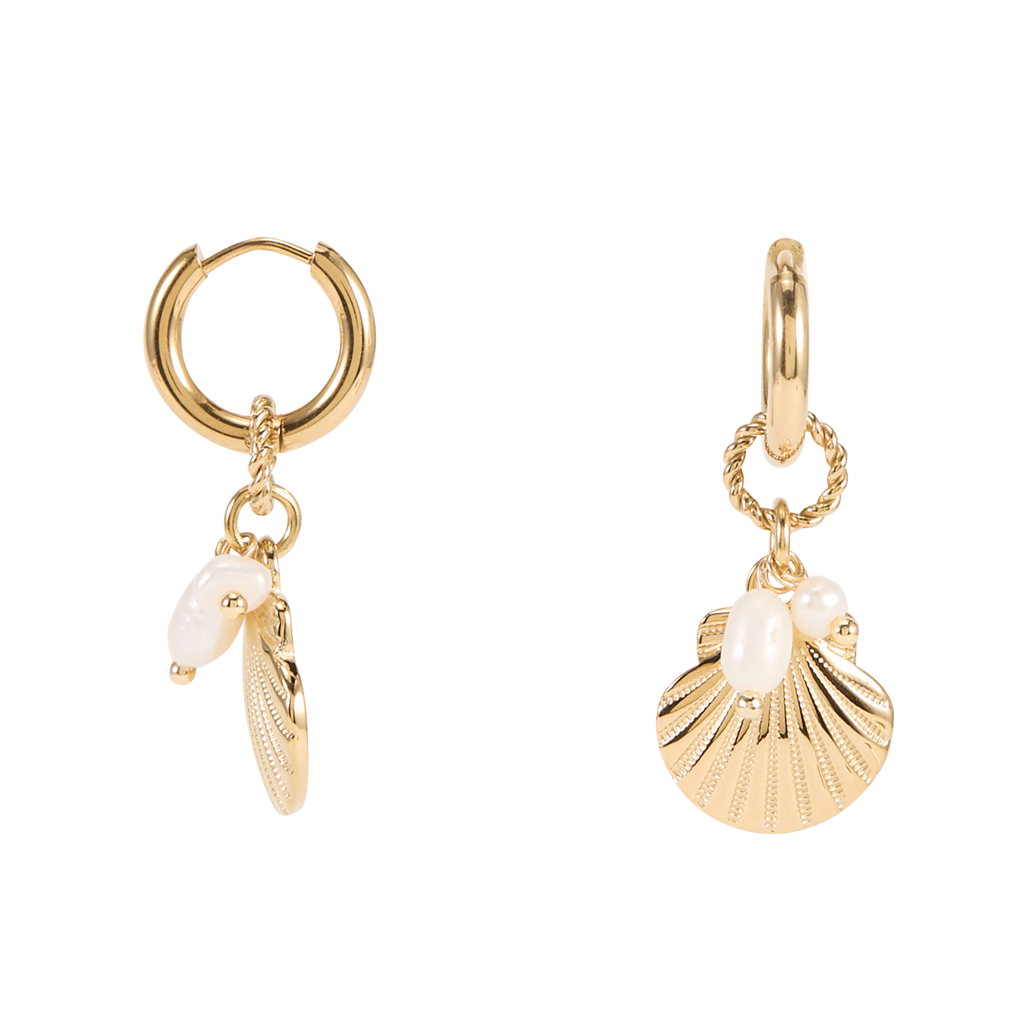 Hängende Ohrringe aus gemischtem Stahl AU PRINTEMPS PARIS Golden