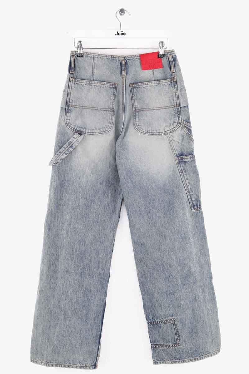 Straight cotton-blend pants LAURENCE BRAS - Seconde Main Blue