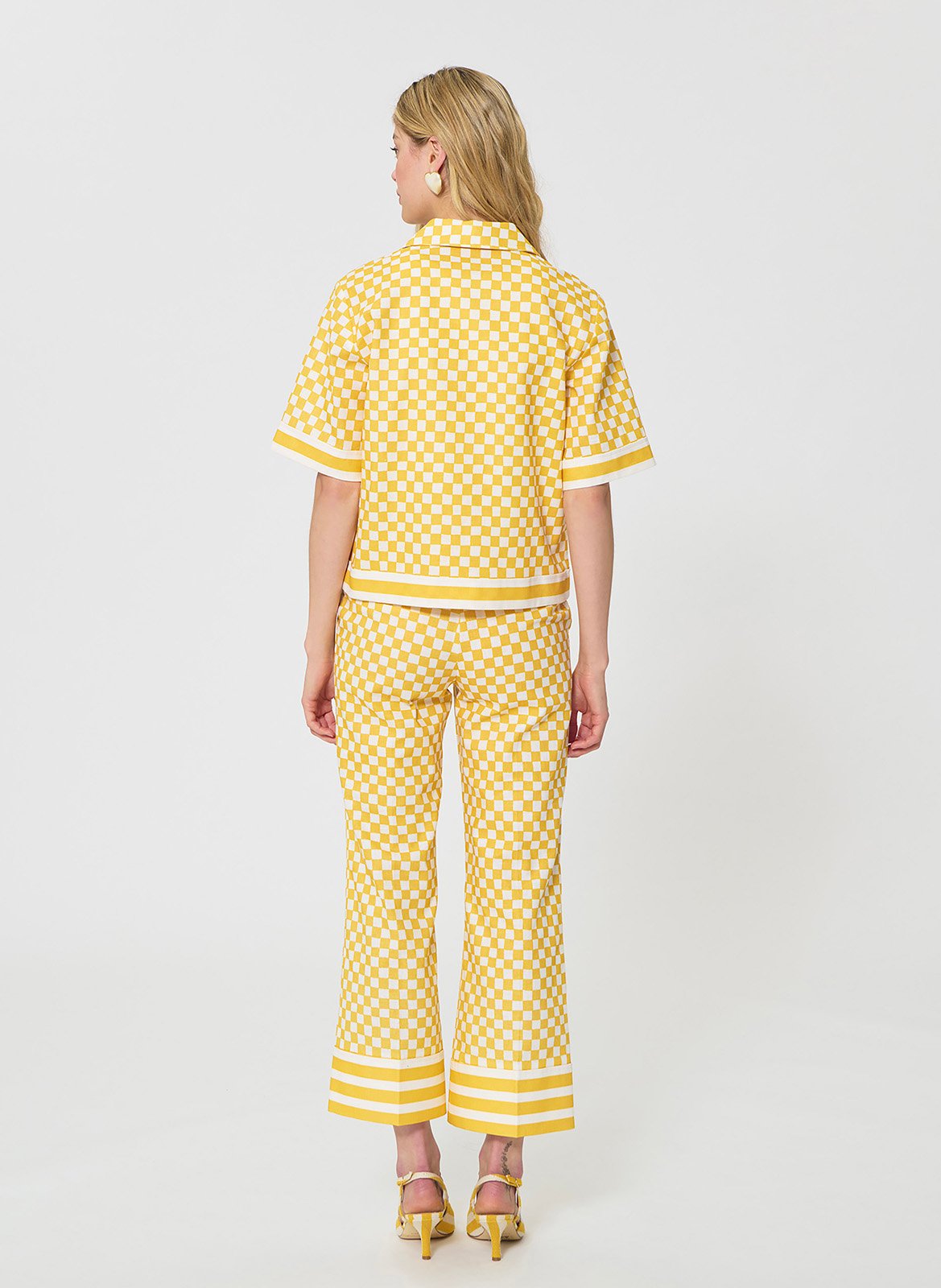Chemise col classique en lin mélangé TARA JARMON Jaune