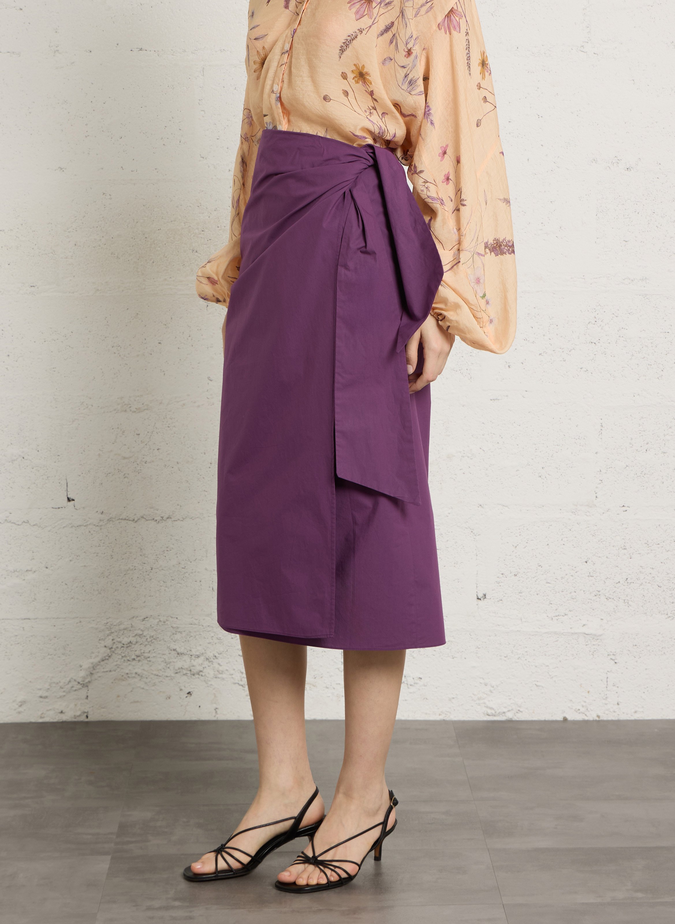 Gerade Wickelrock in Uni BELLEPIECE Violett