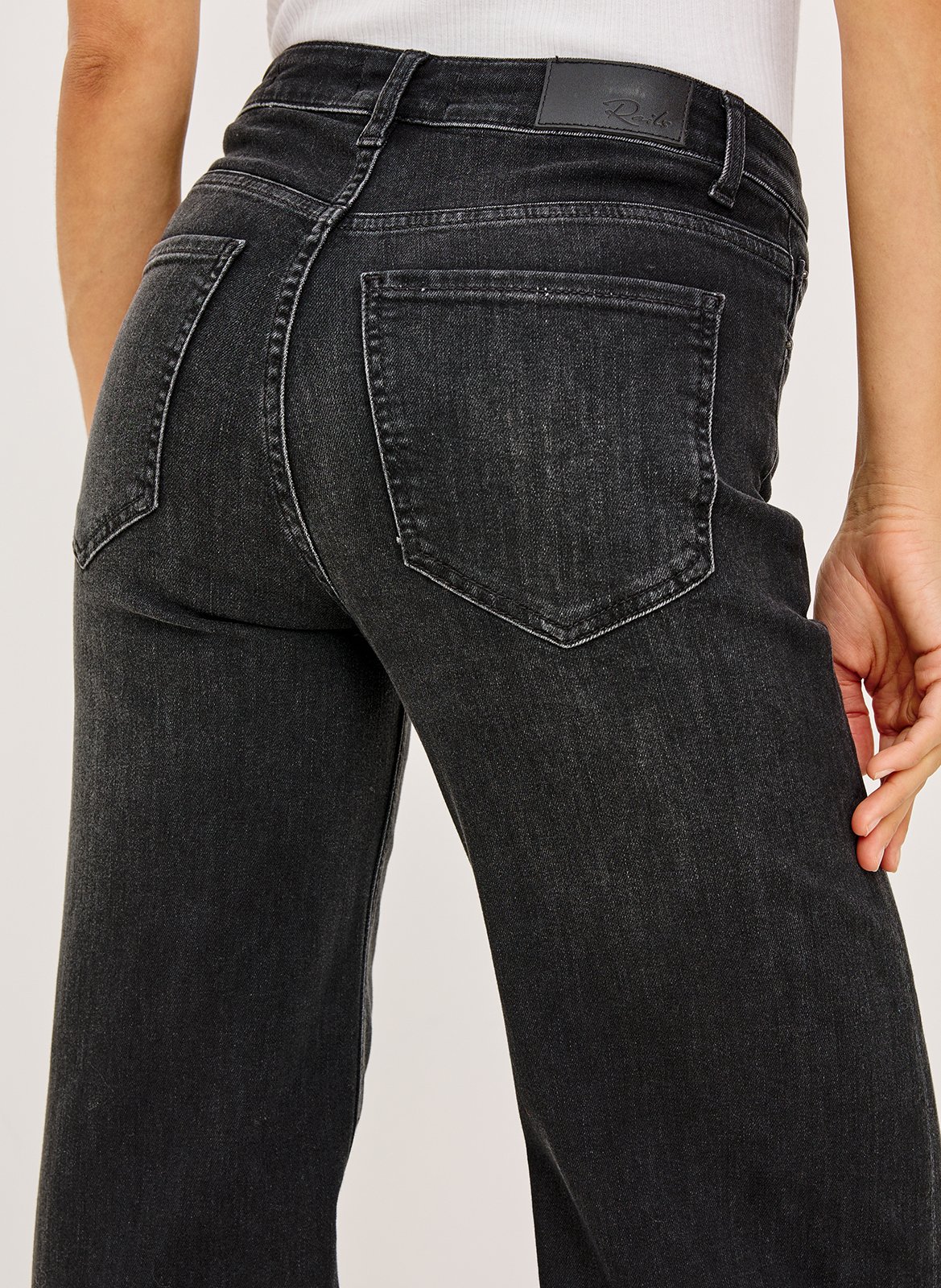 Cotton-blend flared jeans RAILS Black