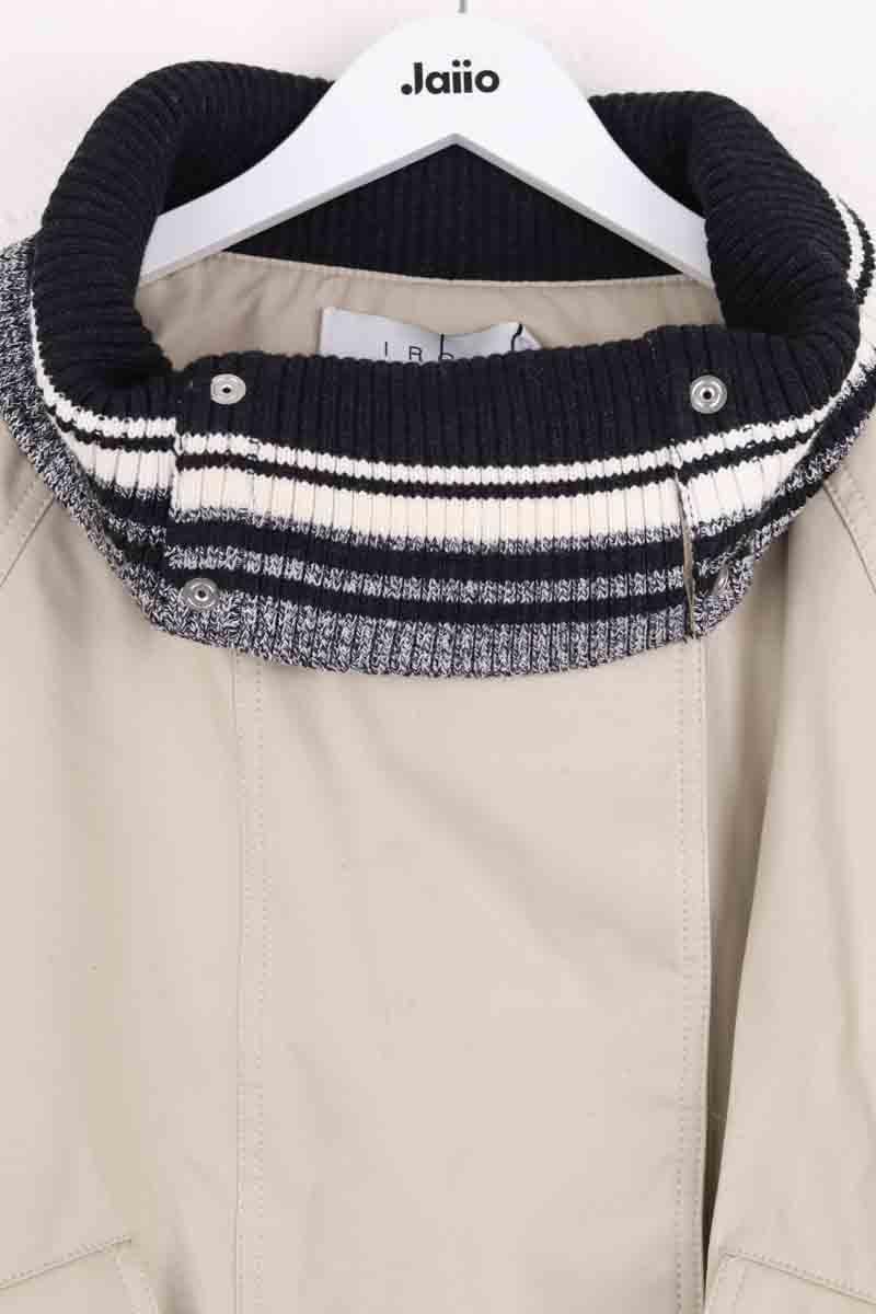 Regular-fit organic cotton jacket with sherpa collar IRO - Seconde Main Beige