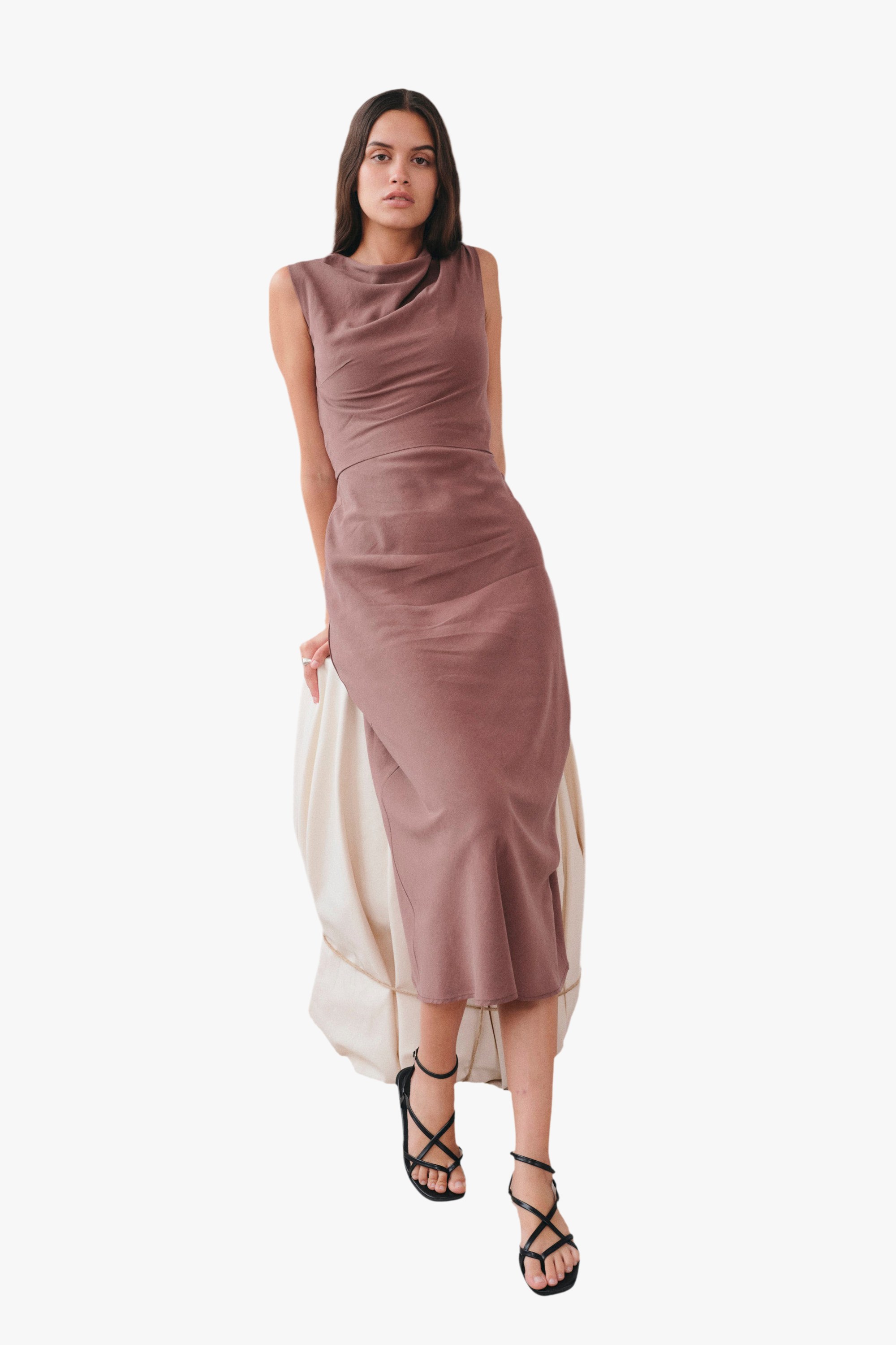 Long dress Kalmar Noyoco Brown