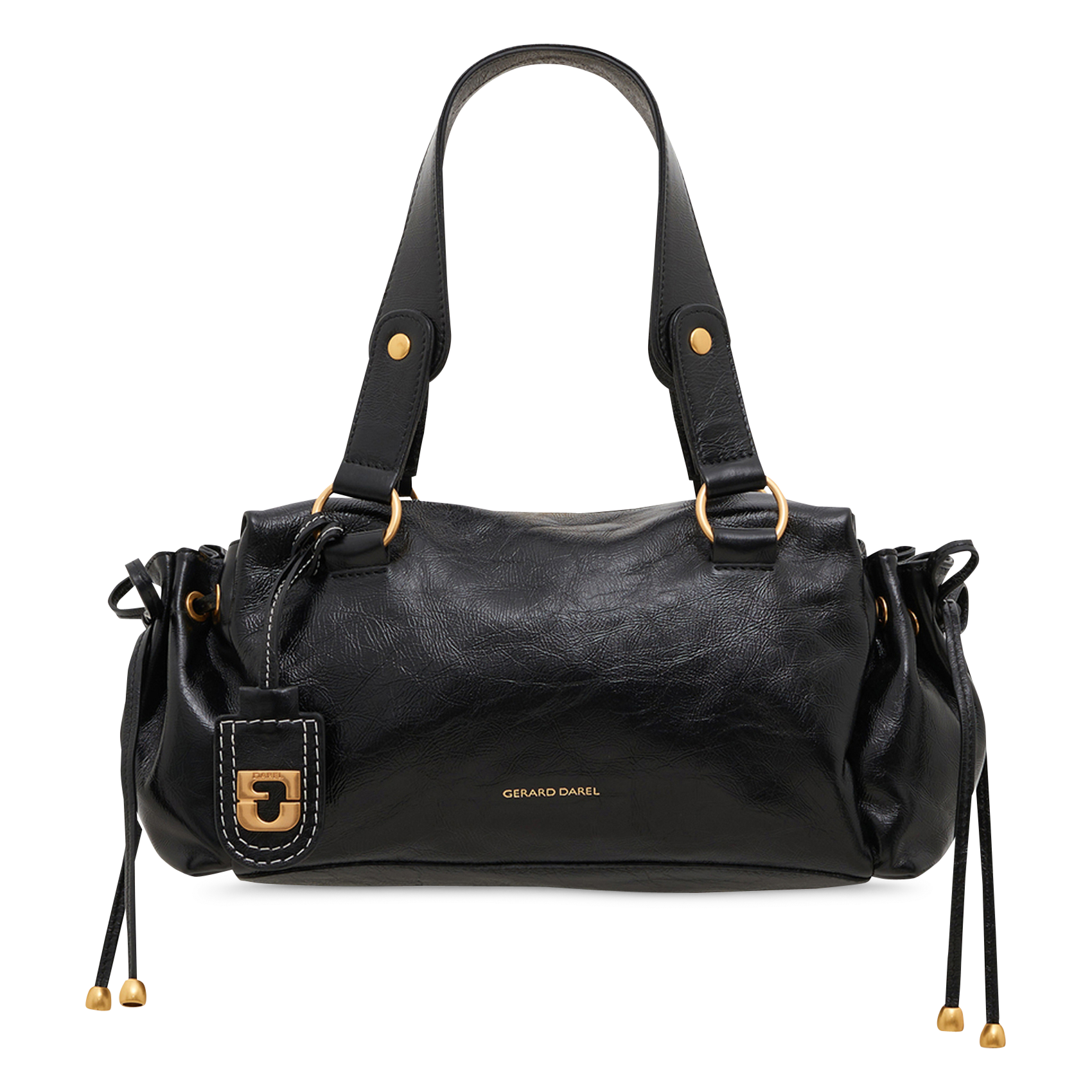 Bolso bandolera de cuero liso GERARD DAREL Negro