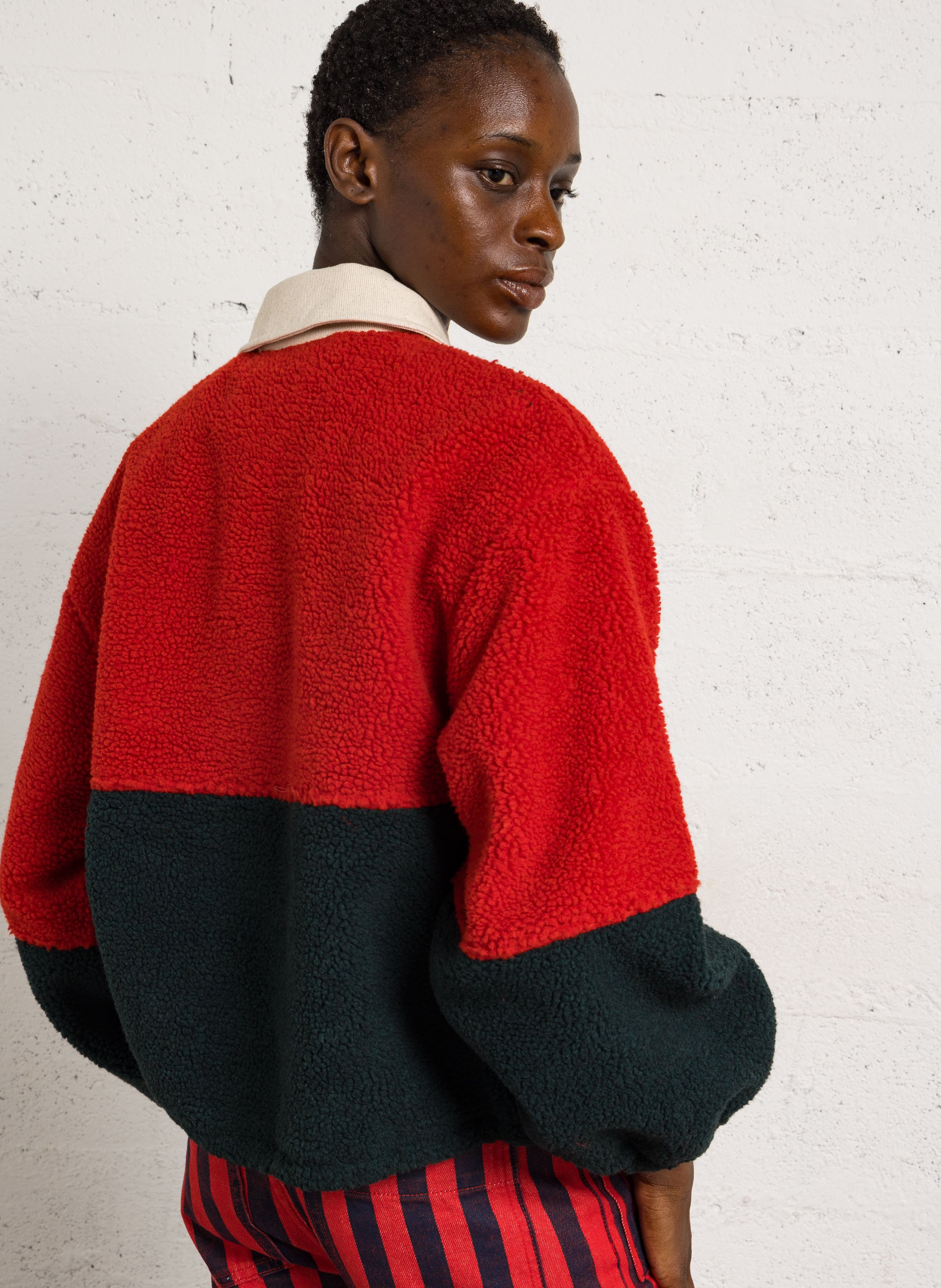 Veste col classique THE TINY BIG SISTER Rouge