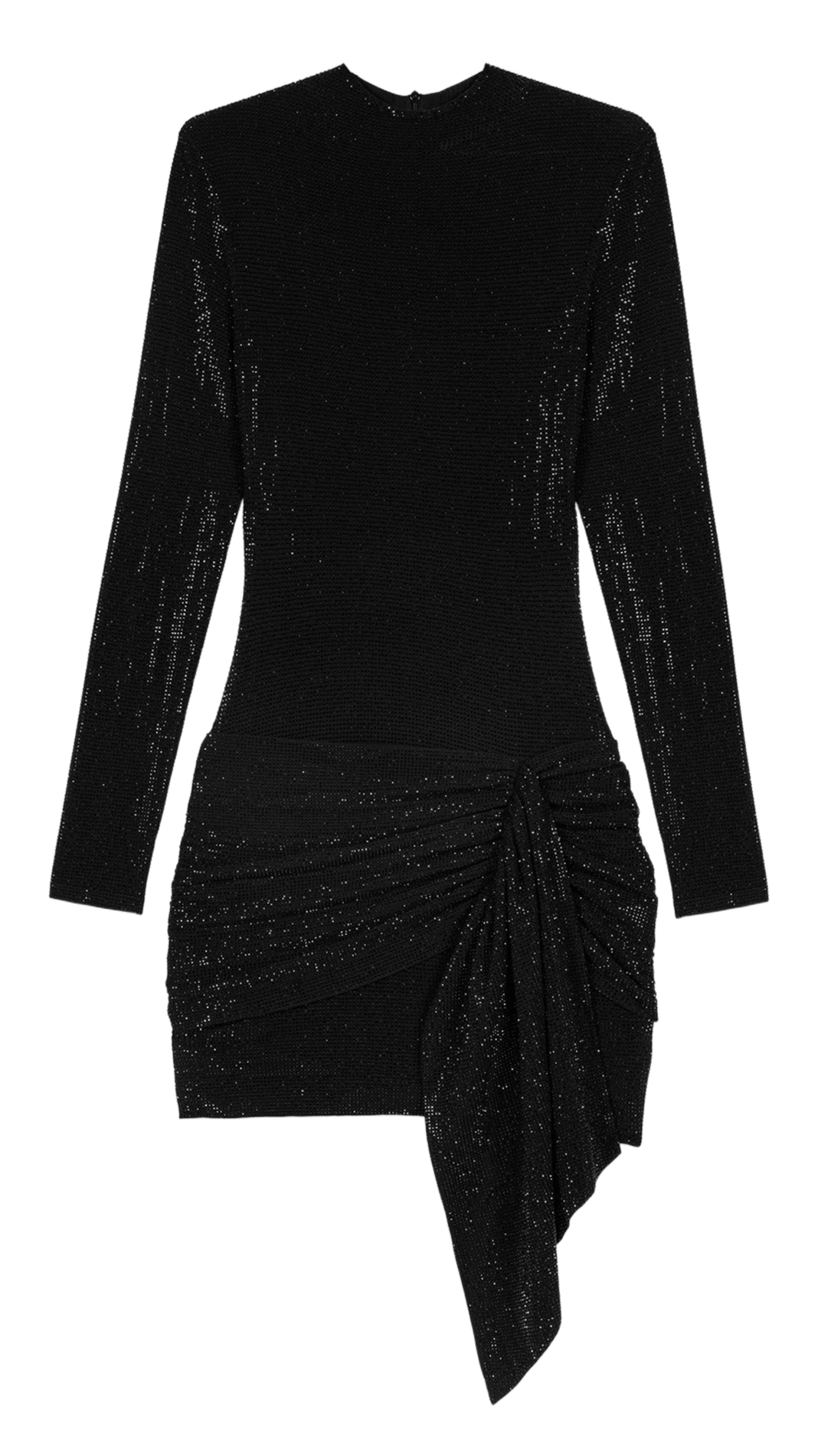 Robe courte col rond moulante MAJE Noir