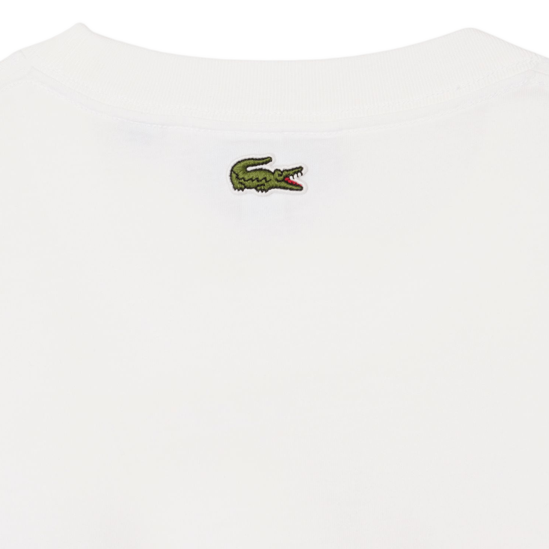 Besticktes Baumwoll-T-Shirt LACOSTE Weiss