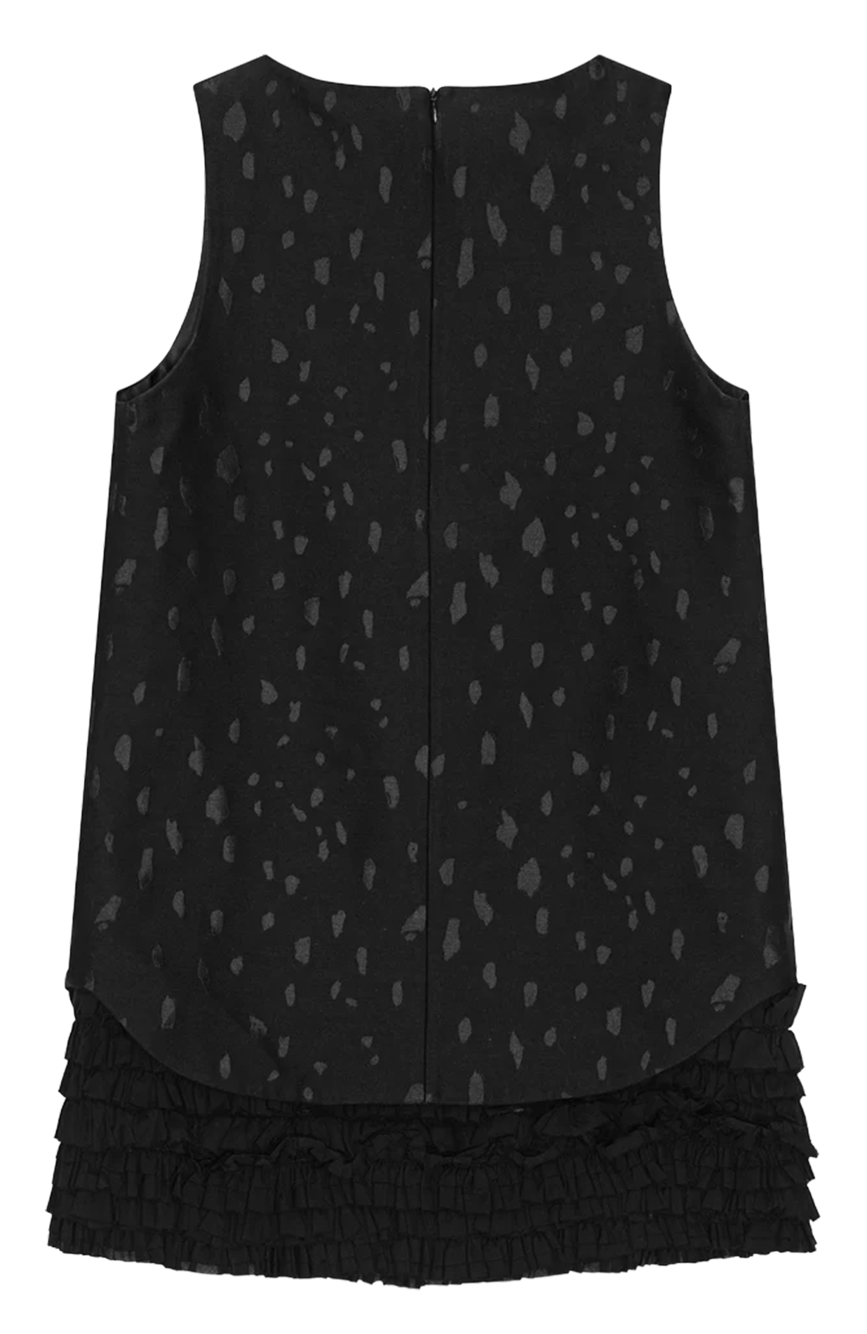 Sleeveless short jacquard dress BAUM UND PFERDGARTEN Black