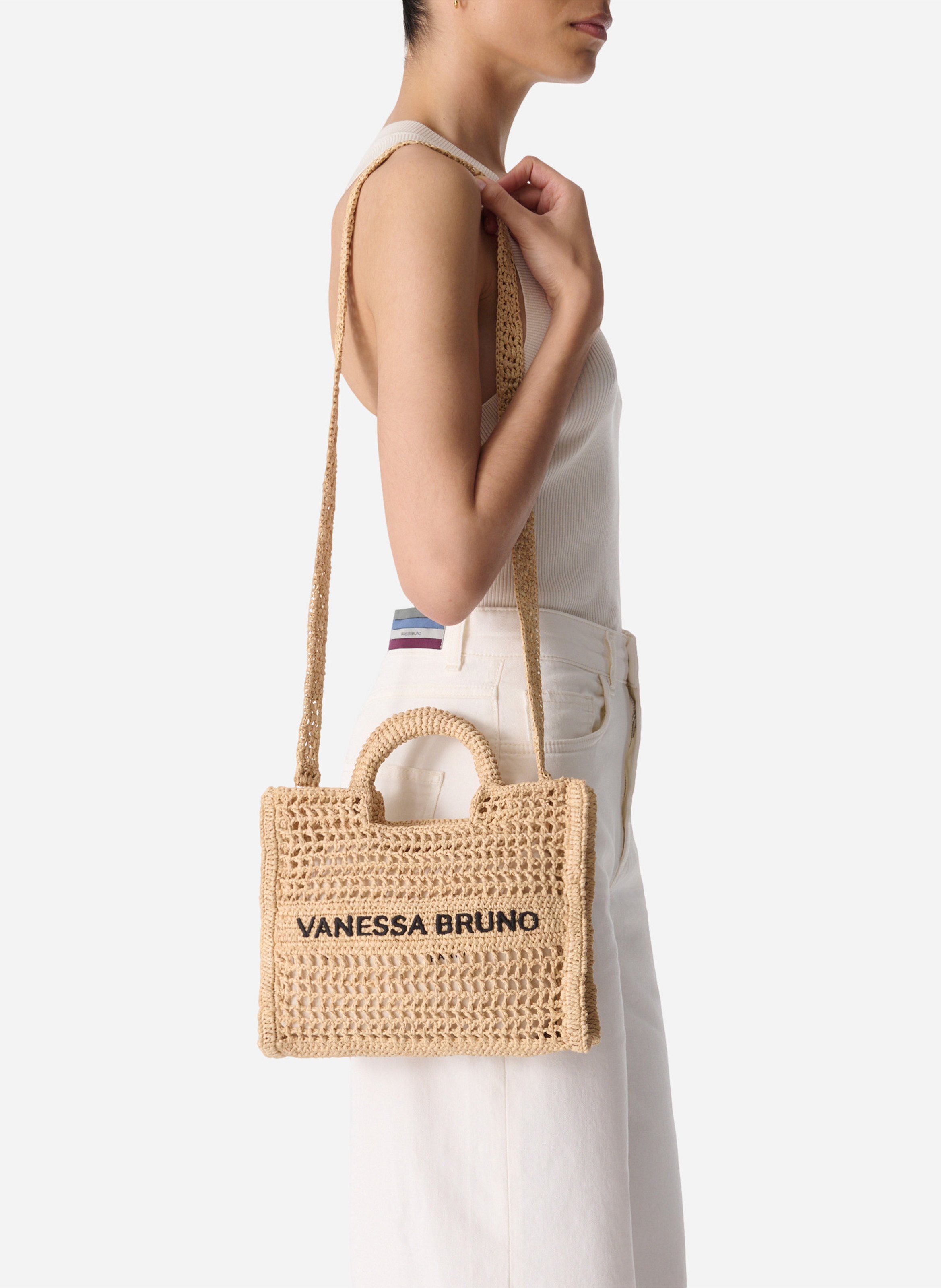 Panier en raphia VANESSA BRUNO Beige