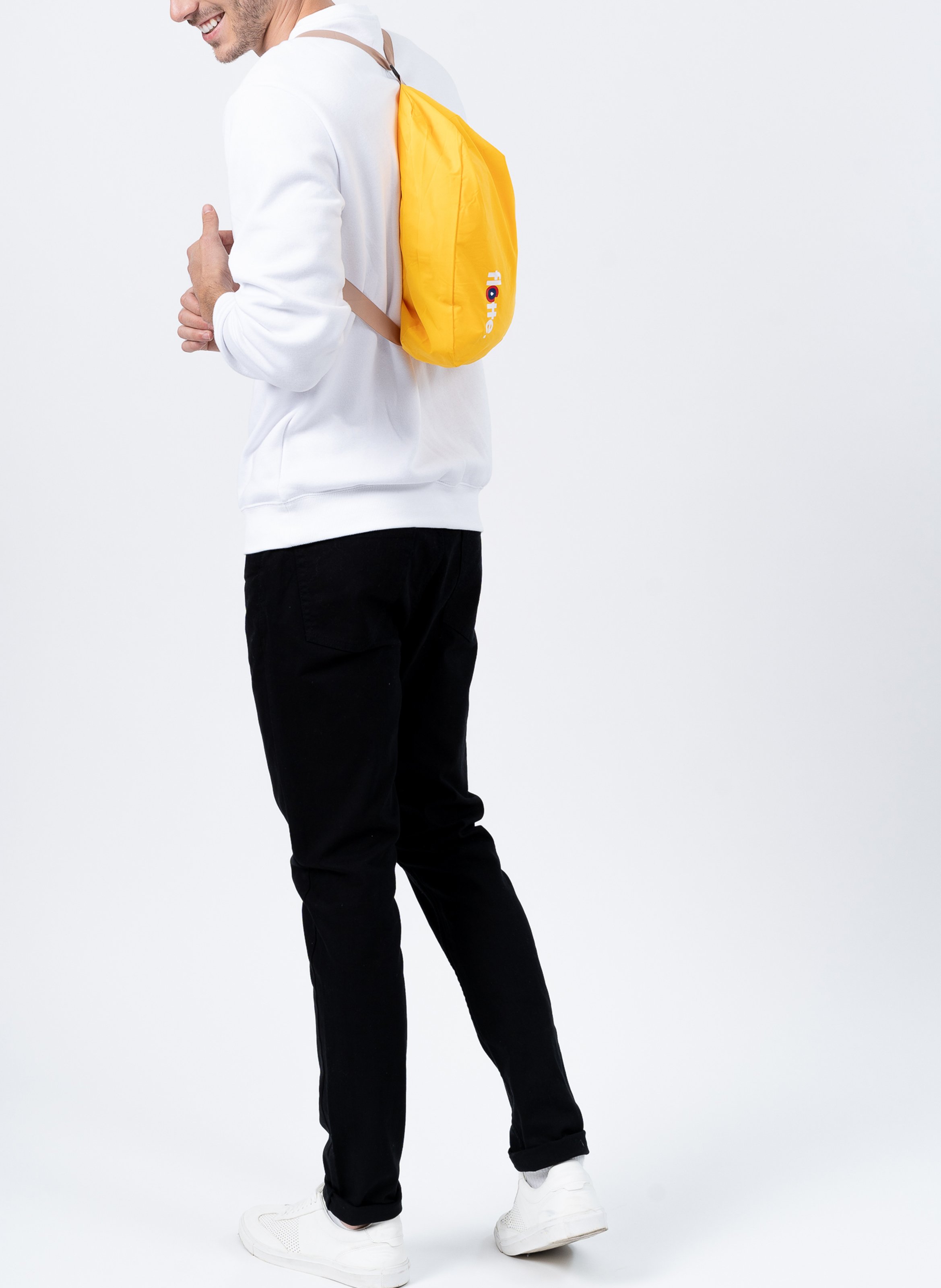 Imperméable long à capuche convertible FLOTTE Jaune