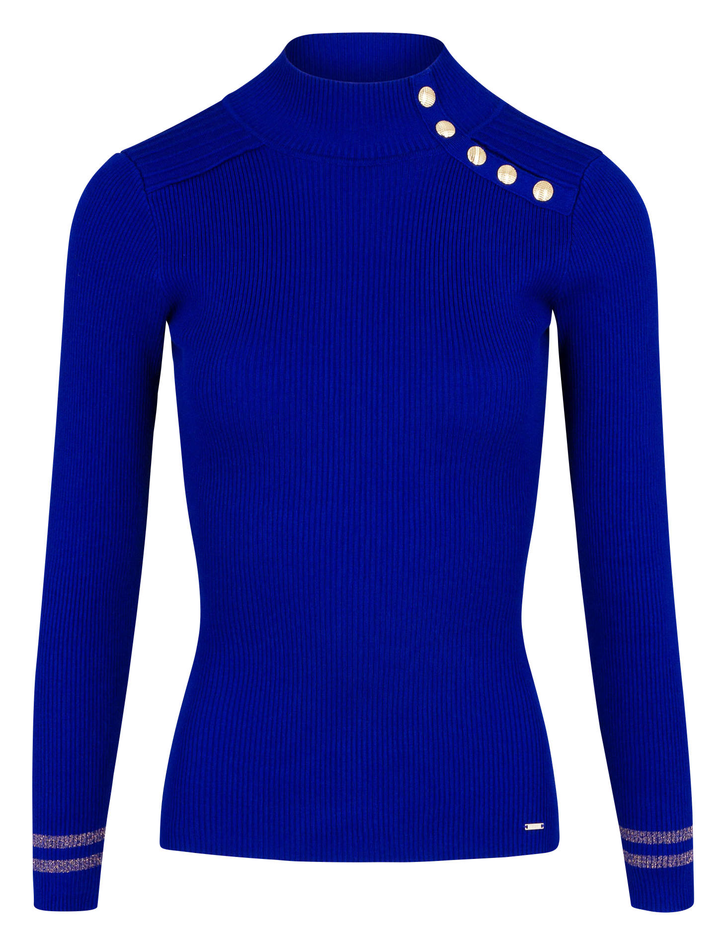 Pullover aus Strick-Mix mit Stehkragen 192-MAVAO N Bleu
