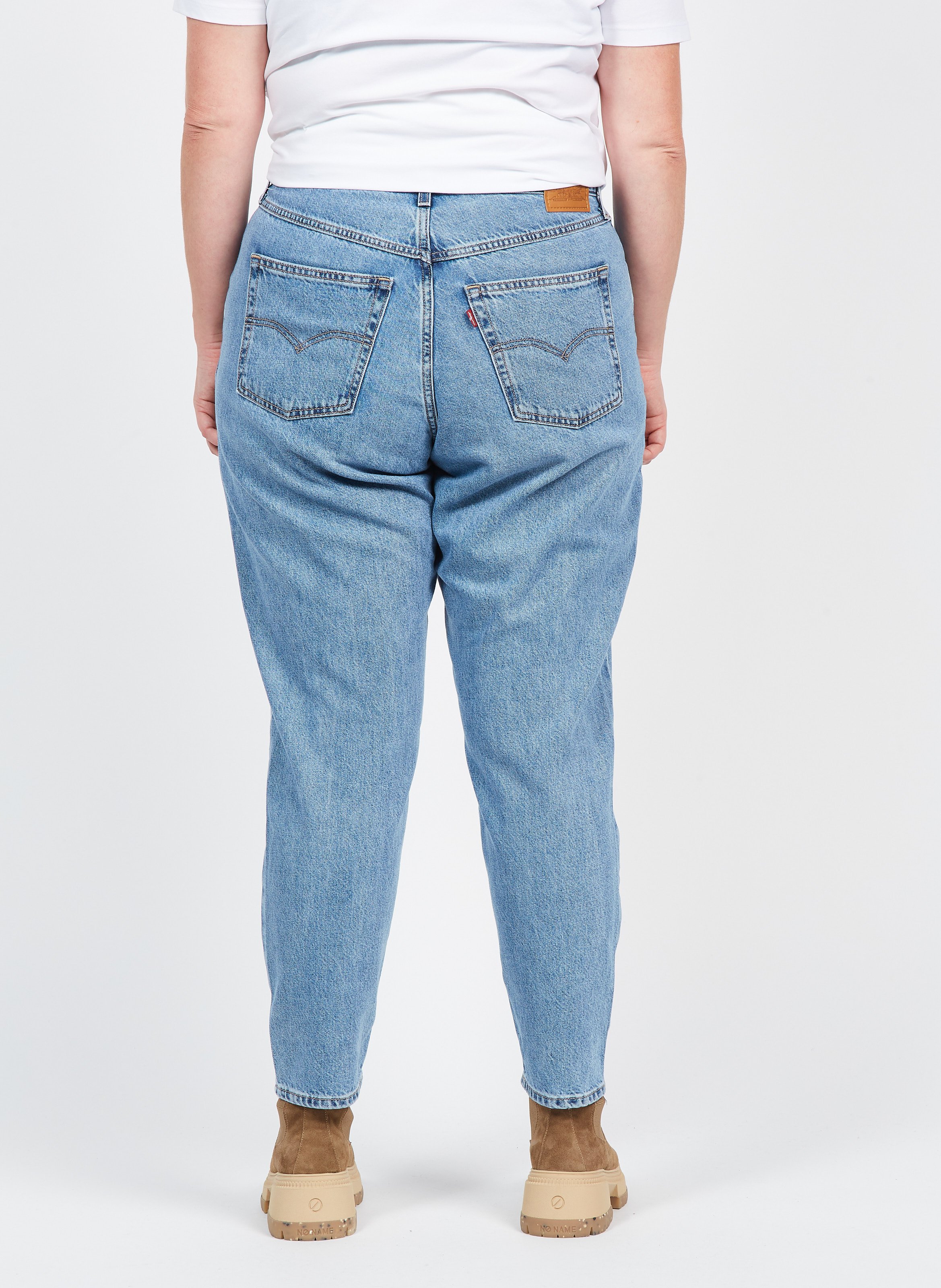 Jean mom-fit en coton  LEVI'S Jean Délavé