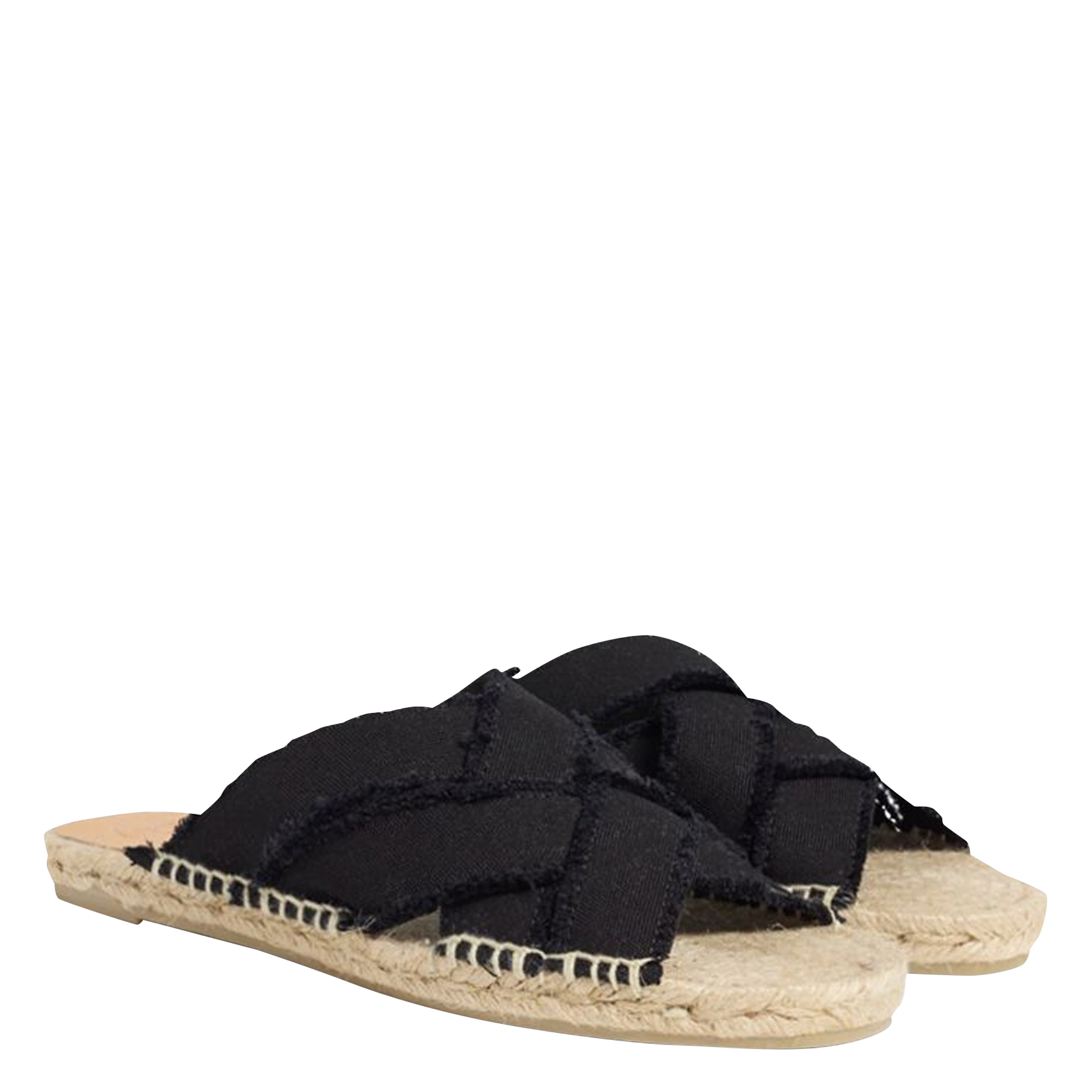 Mules plates en coton CASTANER Noir