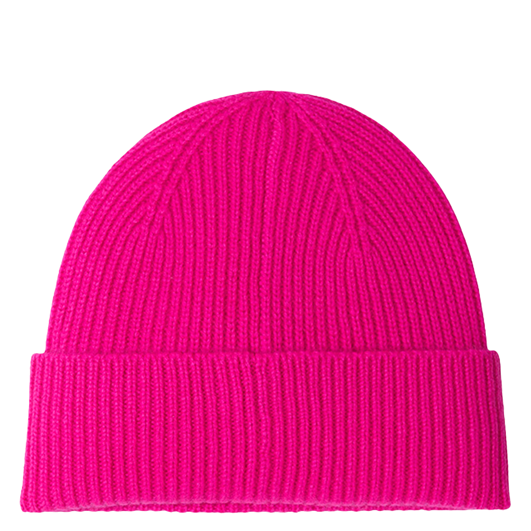 Bonnet en cachemire  Rose fluo