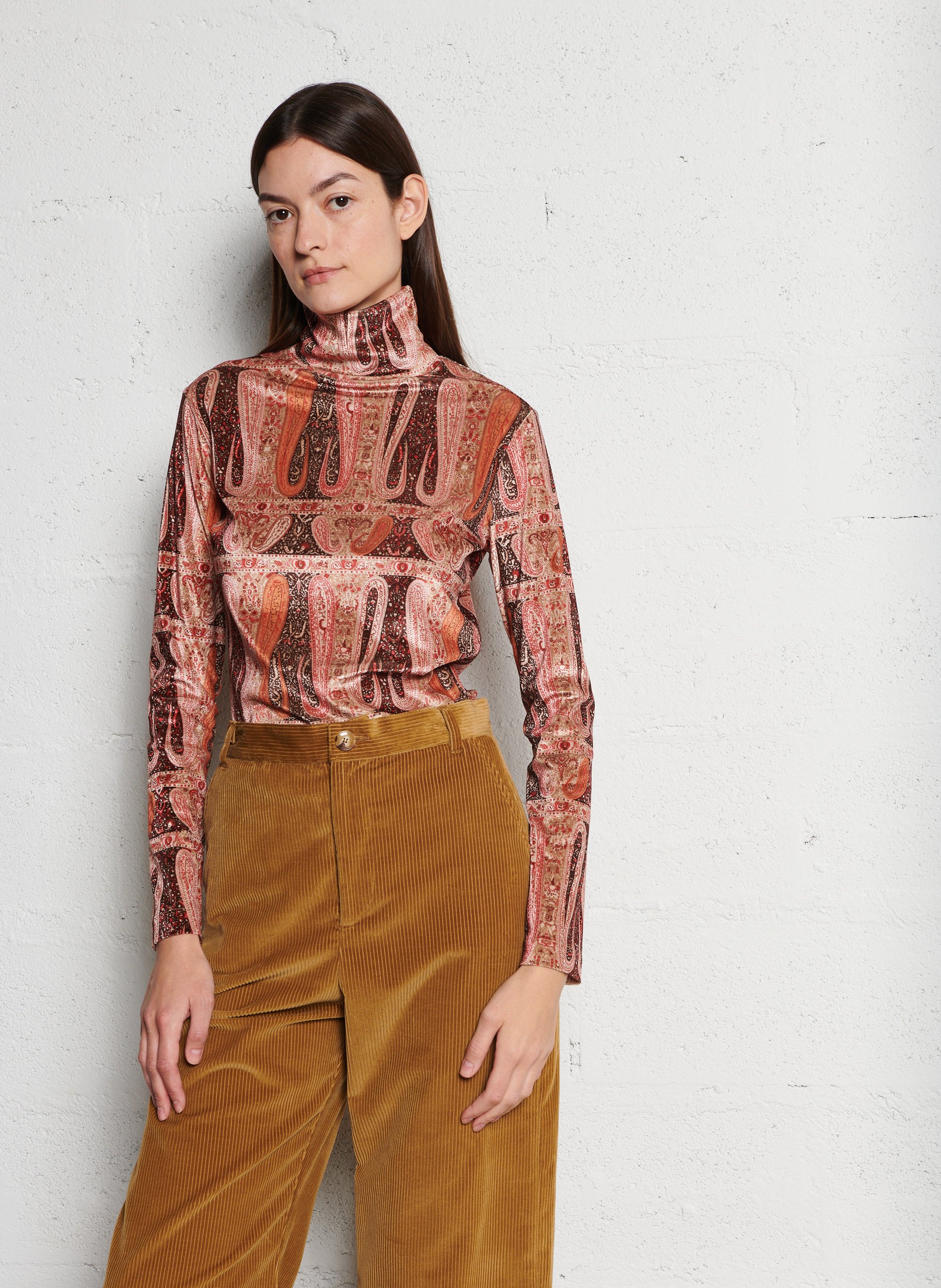 Wijde broek van katoen met hoge taille SUZIE WINKLE Beige