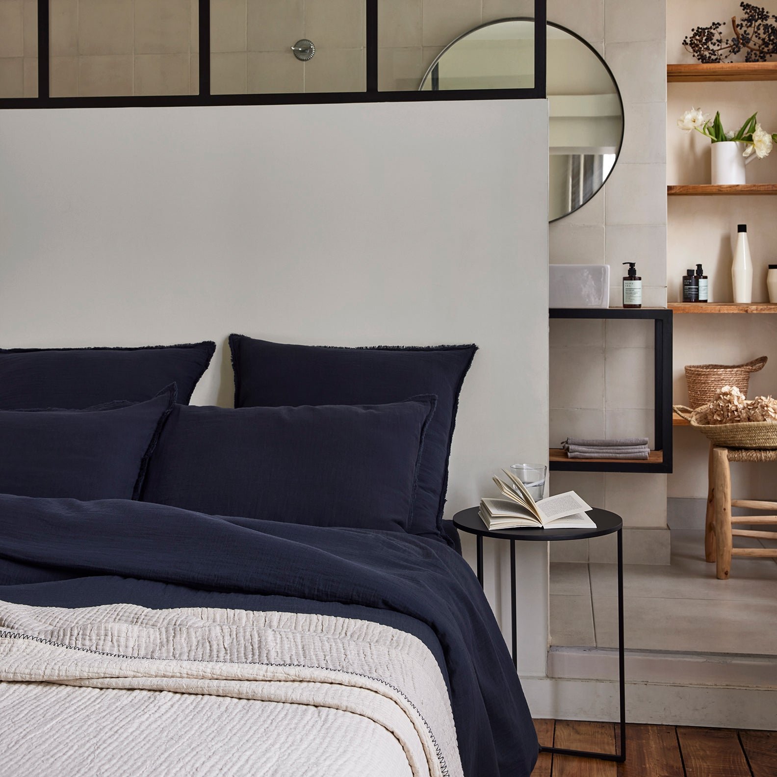 LOU - Cotton duvet cover MADURA Blue