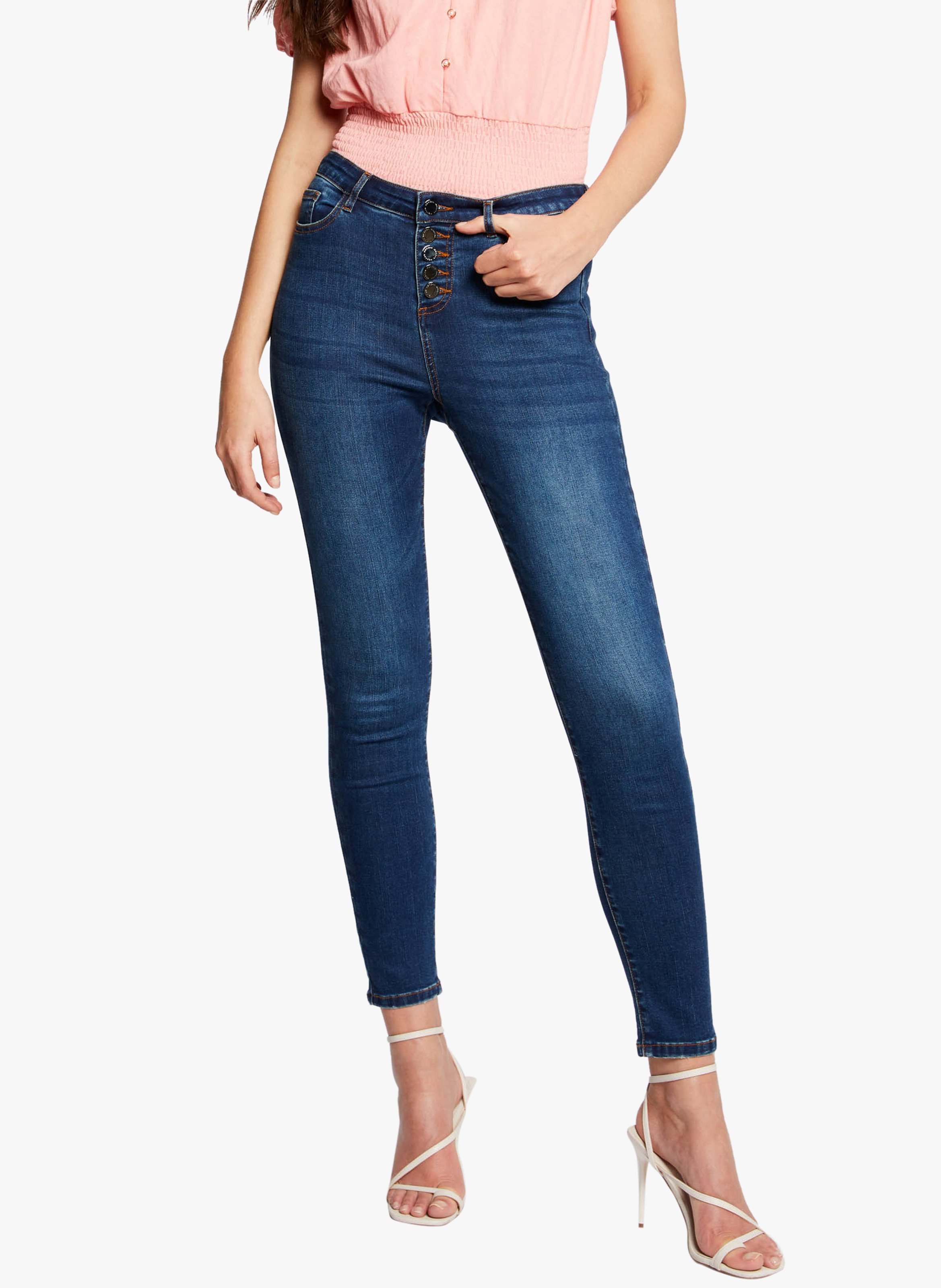 Slimfit-Jeans aus Baumwoll-Mix MORGAN Blau