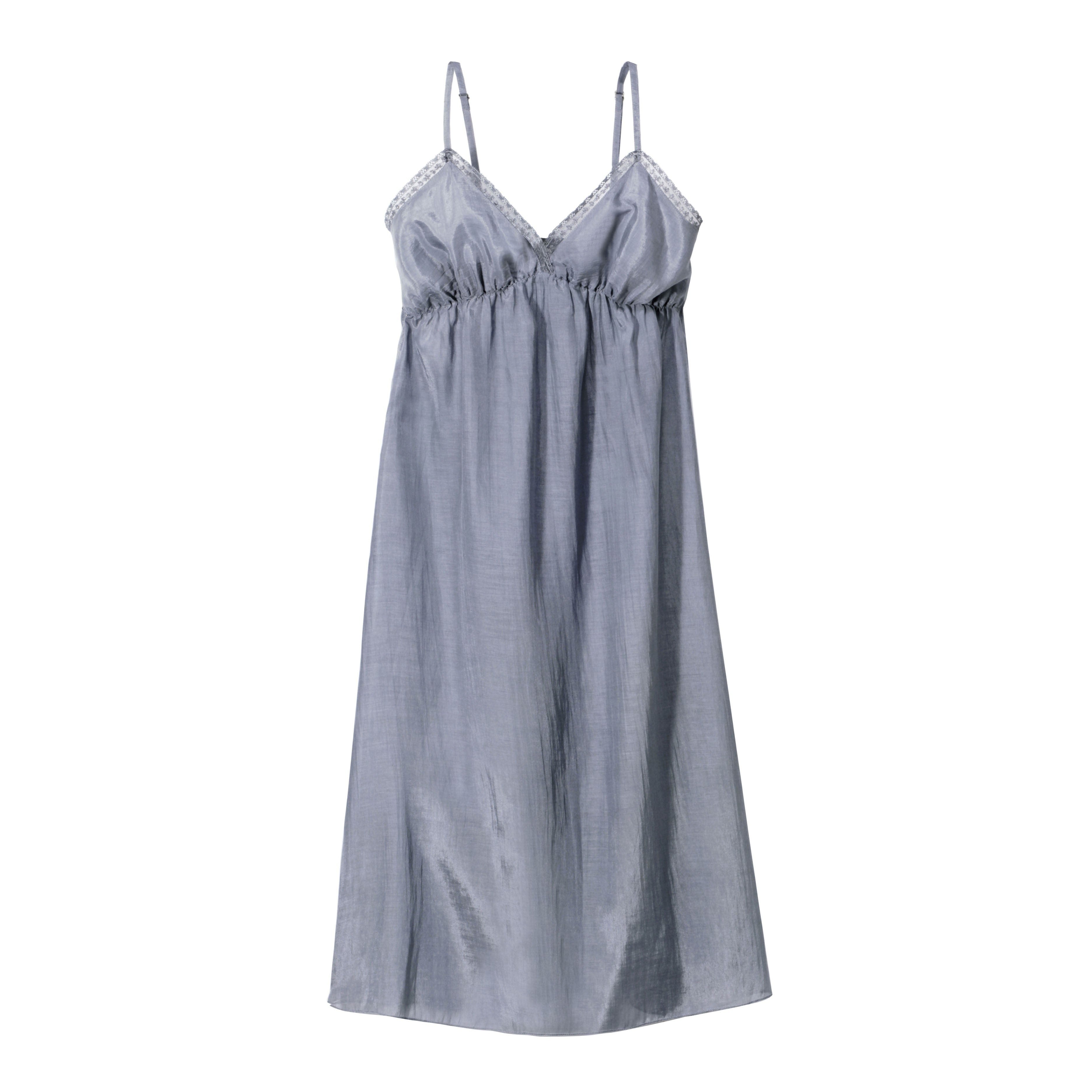 Nuisette longue coton et soie GERMAINE DES PRES Gris