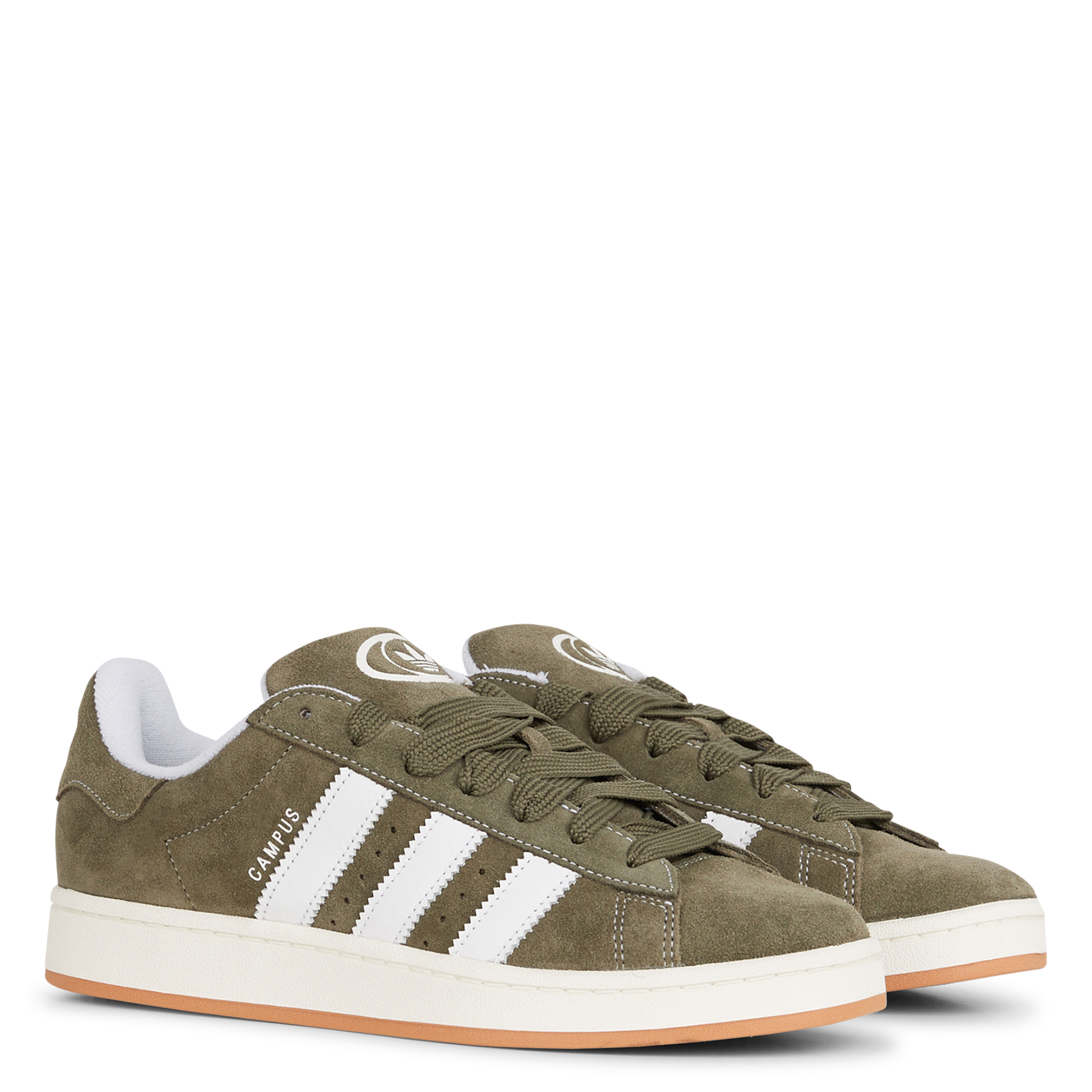 Baskets basses en cuir velours ADIDAS Vert