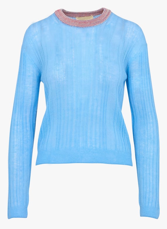 Floerns Maglione Donna A Maniche Lunghe Scollo Rotondo - Top Casuale Con Spalle Cadenti, Tinta Unita, Morbido E Elasticizzato - Taglie S-XXL