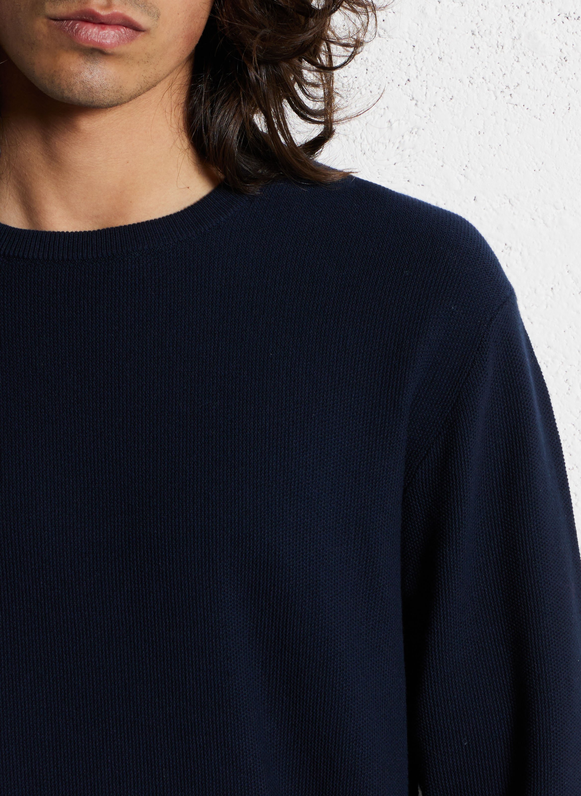 Colour block cotton sweater HARTFORD Blue