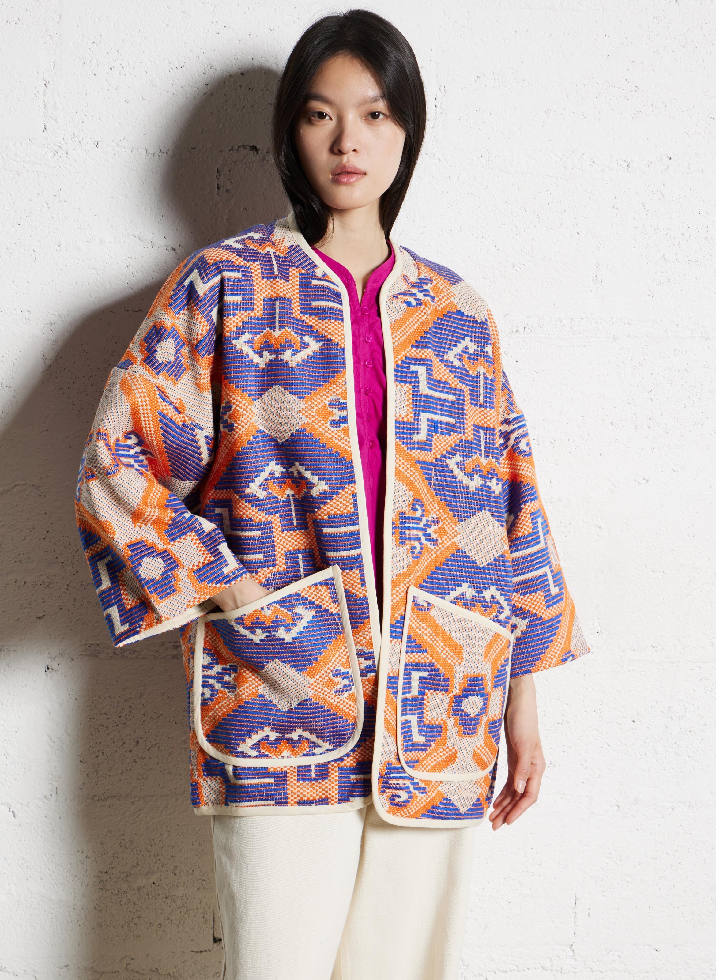 Veste oversize tissée LOLLYS LAUNDRY Orange