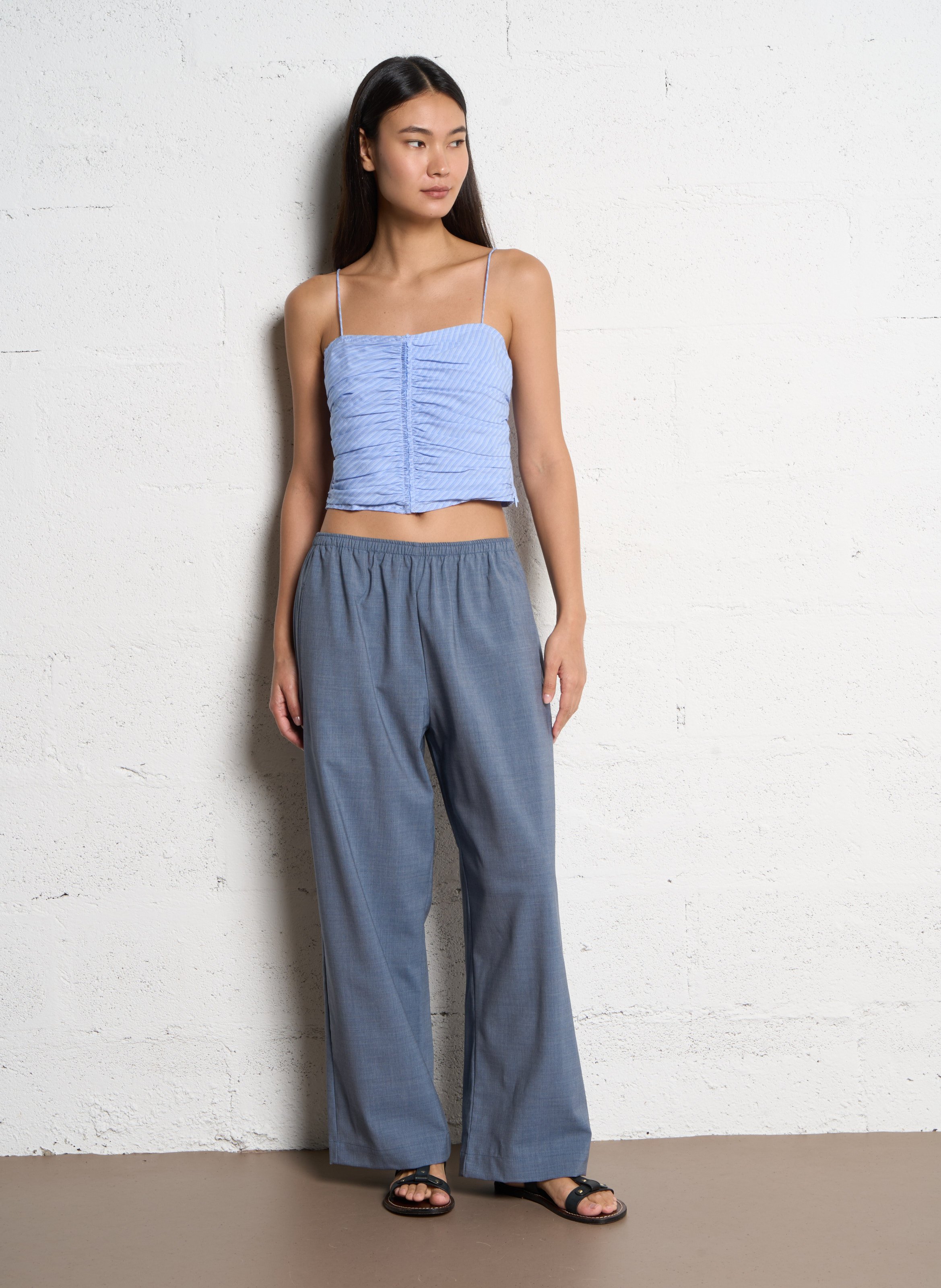 Straight wool trousers MASSCOB Blue