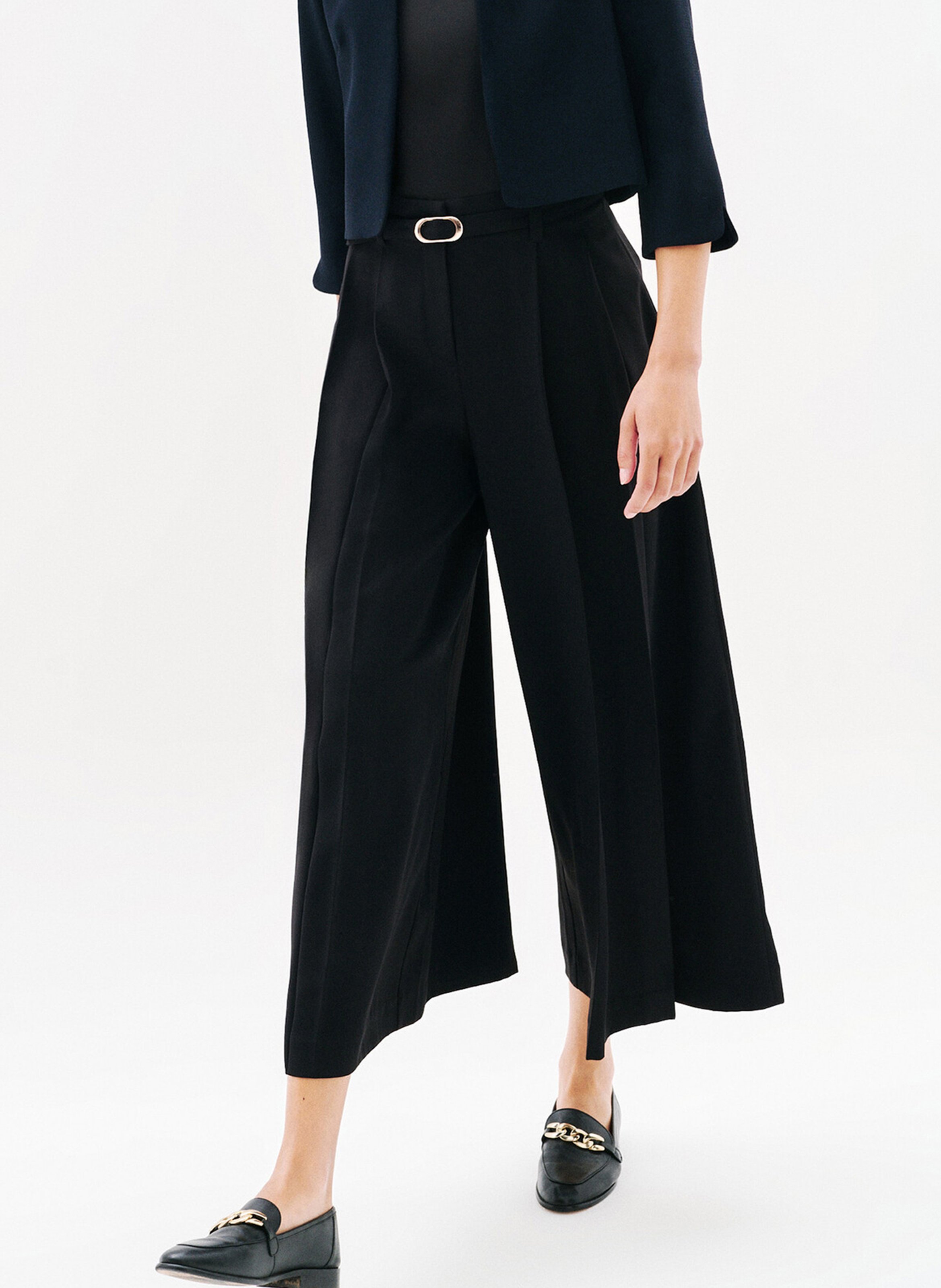 Pantalon large  CAROLL Noir