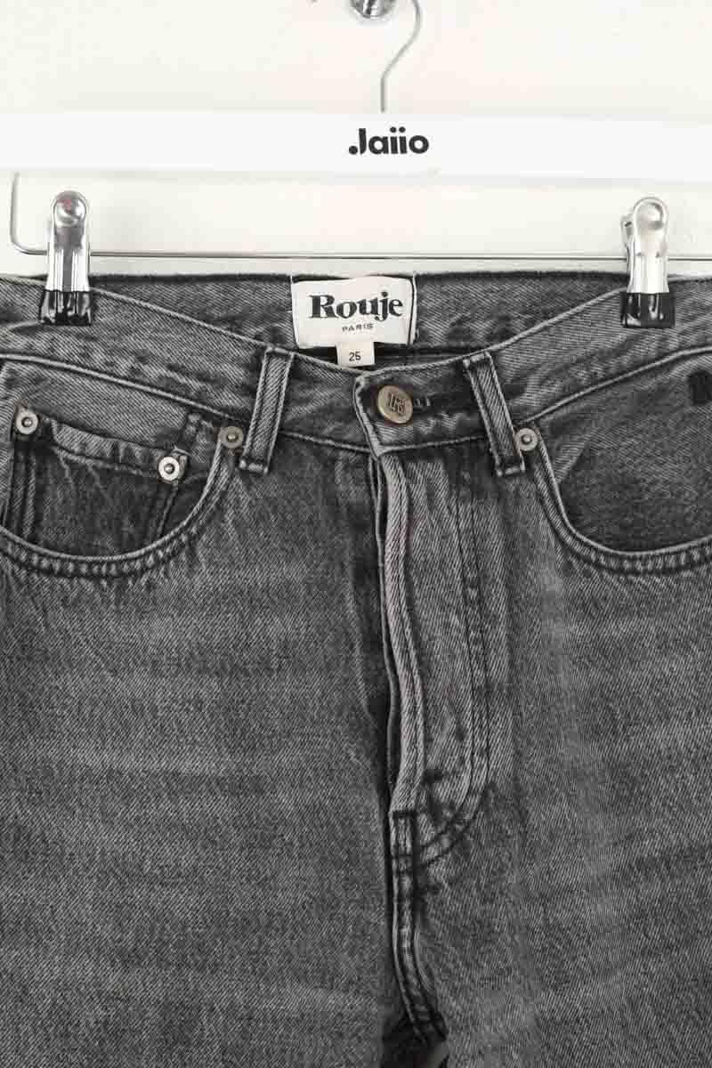 Cotton straight jeans ROUJE - Seconde Main Black