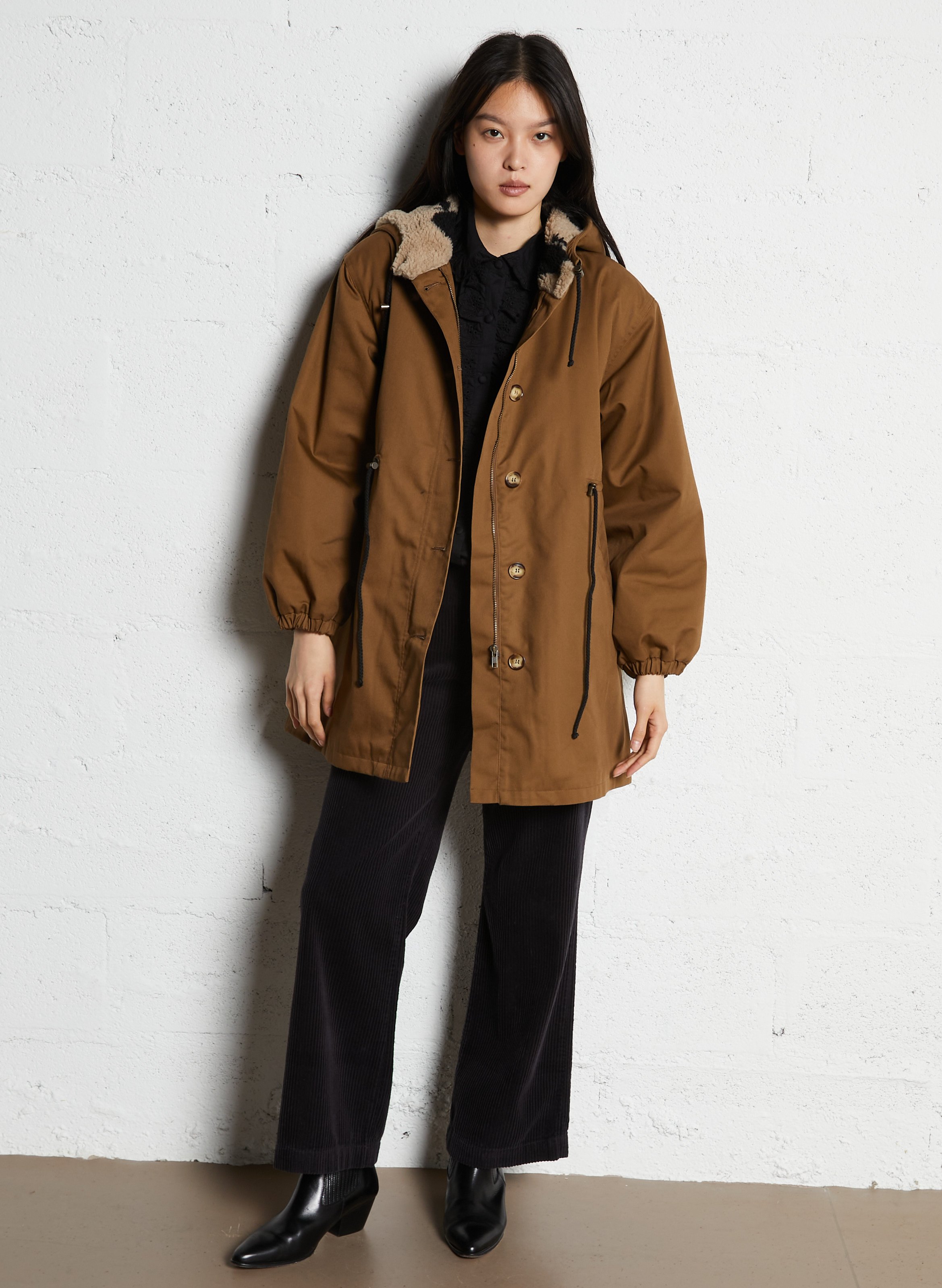 Parka col montant EMILE ET IDA Marron