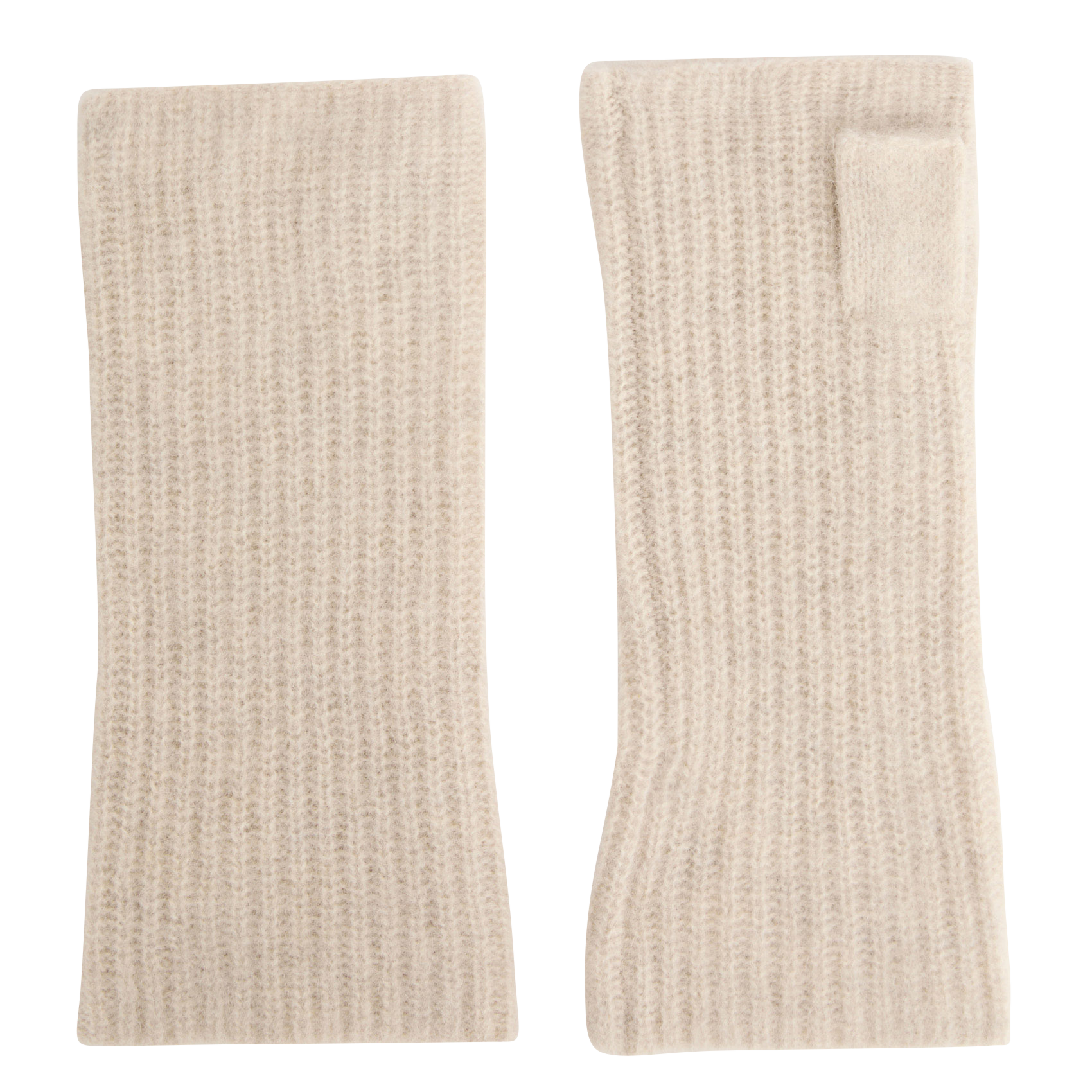 Wool fingerless gloves BELLA JONES Beige