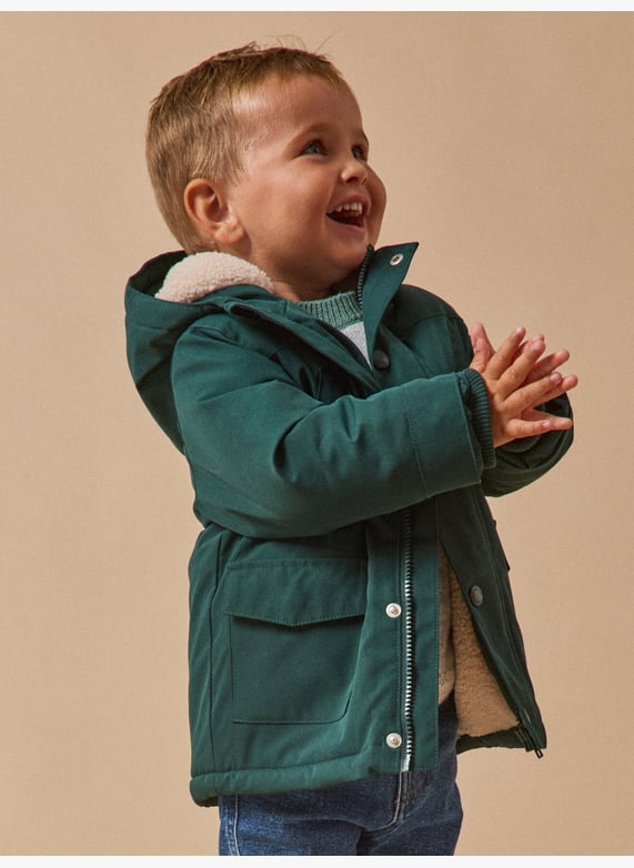 Sherpa-lined parka 12M