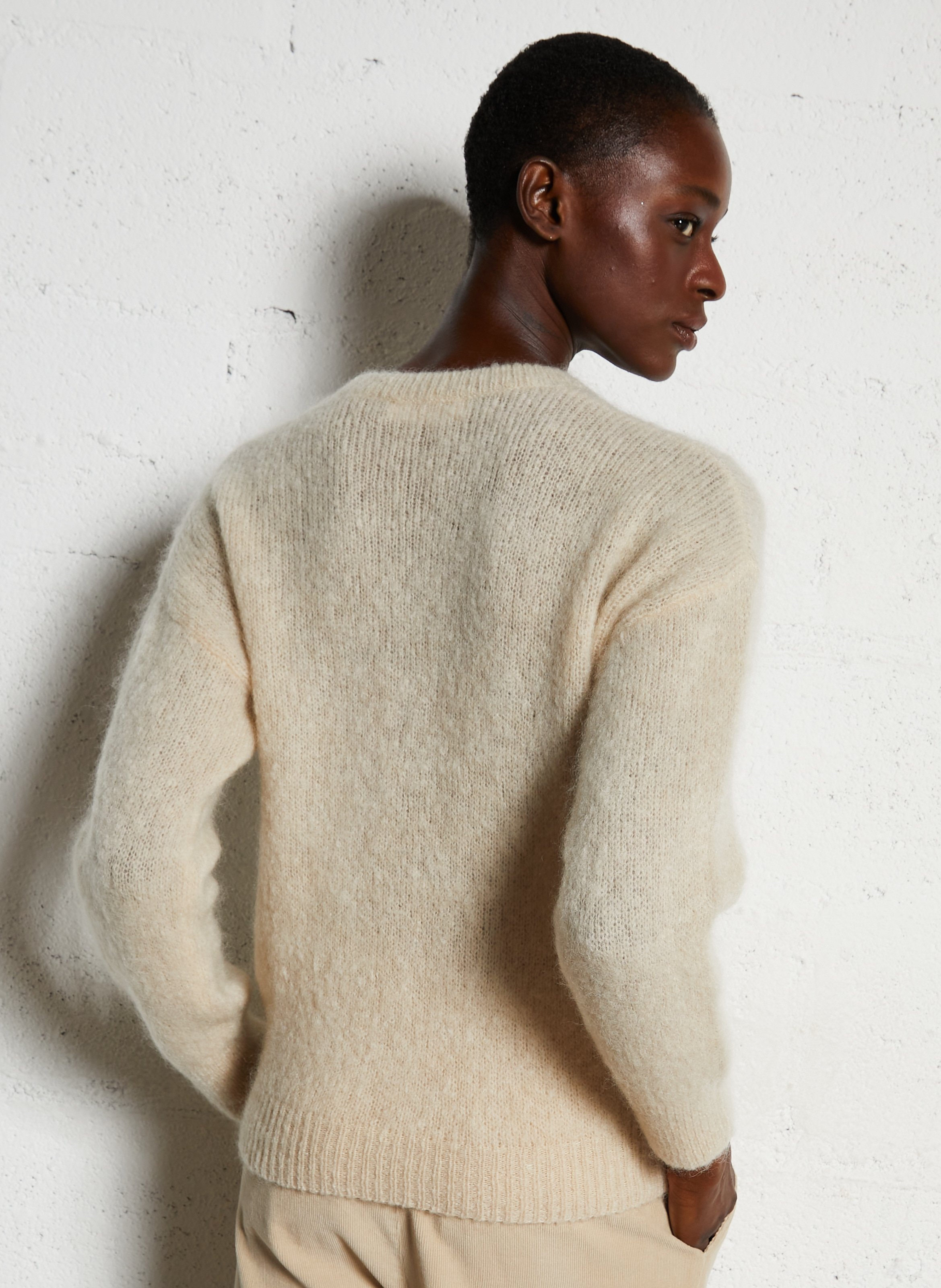 Pull col rond POMANDERE Beige