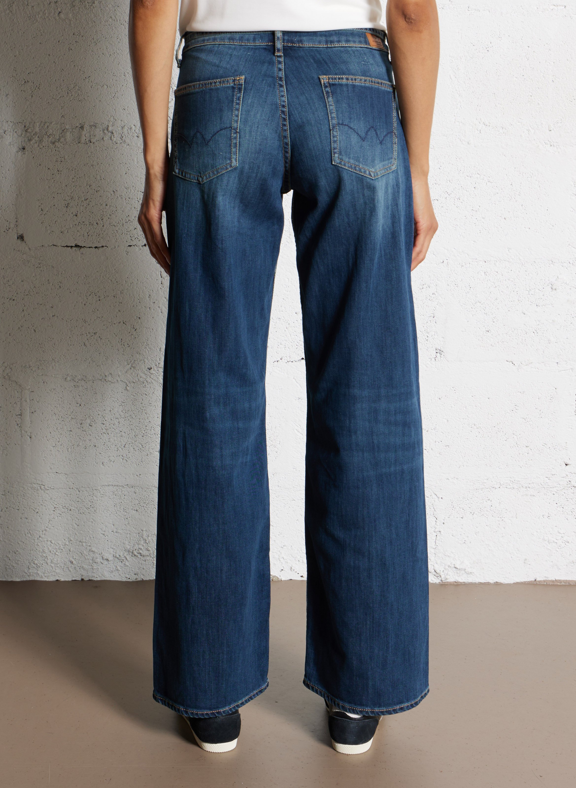 Jean évasé en coton mélangé LE TEMPS DES CERISES Bleu