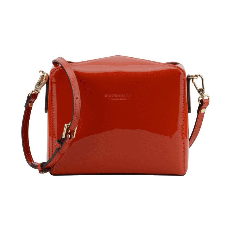 Shoulder bag - synthetic and leather POURCHET Red