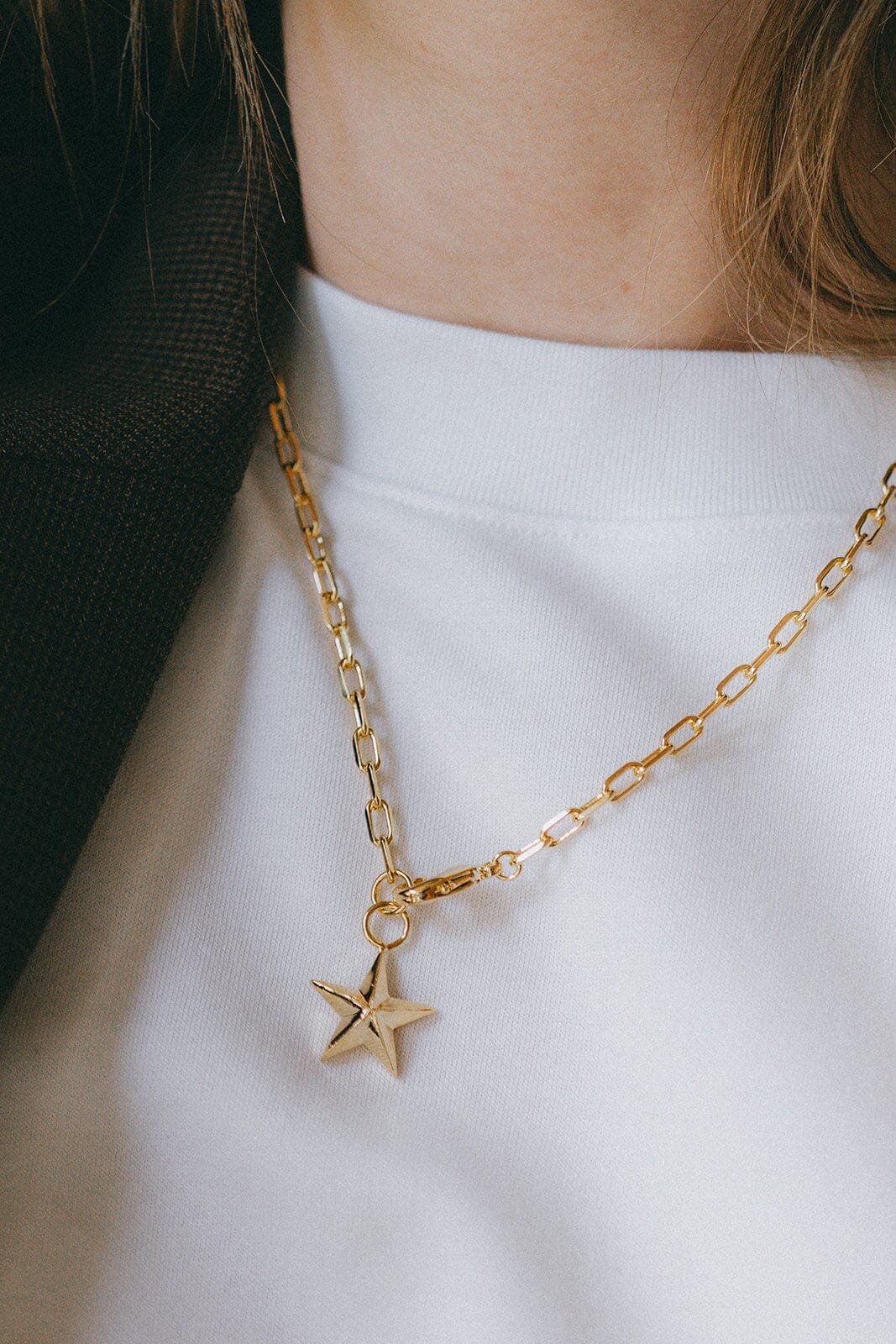 Maxi silver-plated star necklace MONSIEUR SIMONE Golden