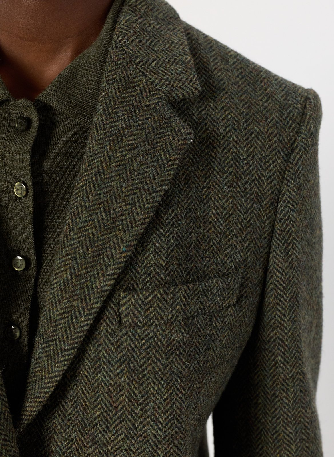 Jasje van crêpe met reverskraag GERARD DAREL Kaki