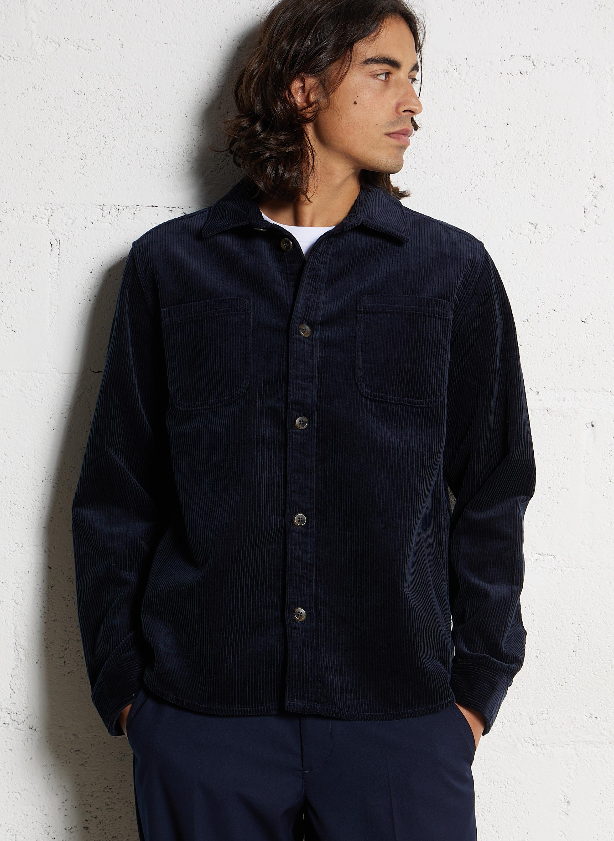 Katoenen overhemd met klassieke kraag LES DEUX