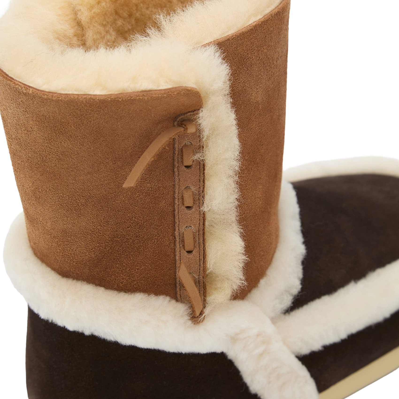 Bottines en cuir mélangé MOON BOOT Marron