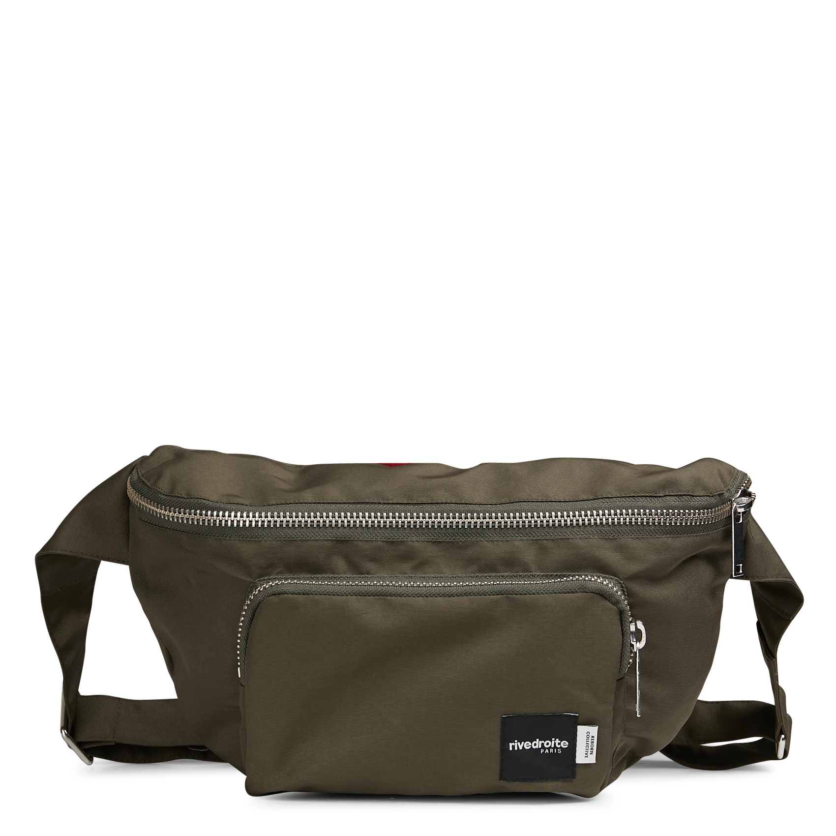 Solid color zippered waist bag with pocket RIVEDROITE PARIS