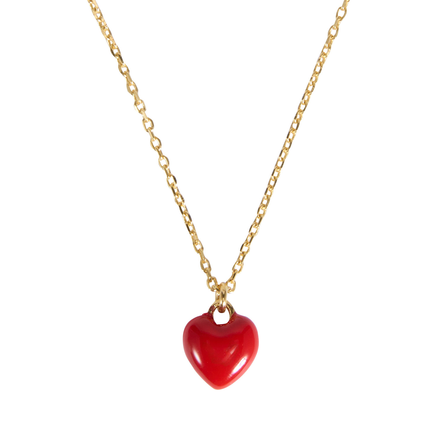 Collier pendentif coeur FEEKA Rouge