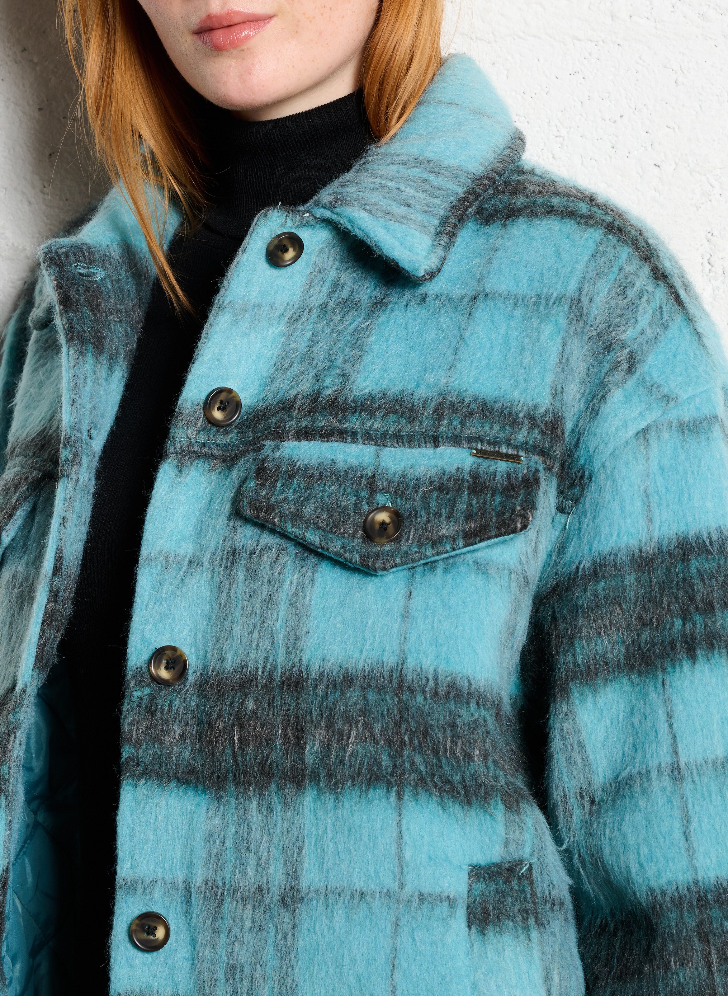 Manteau oversize col classique imprimé BILLABONG Bleu