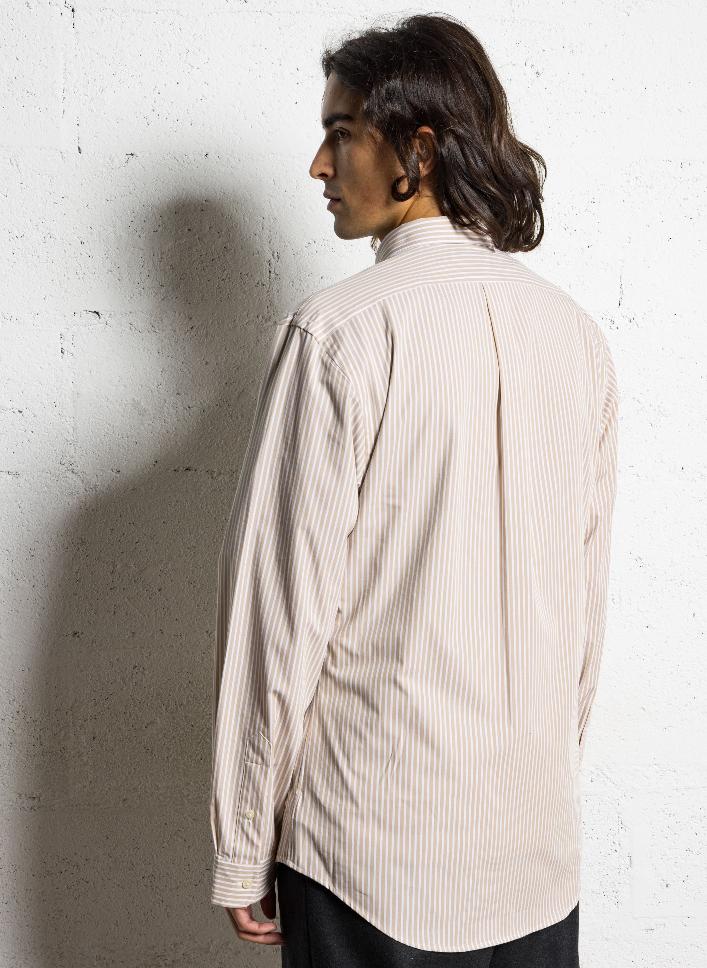 Chemise col américain slim-fit en coton stretch POLO RALPH LAUREN Beige