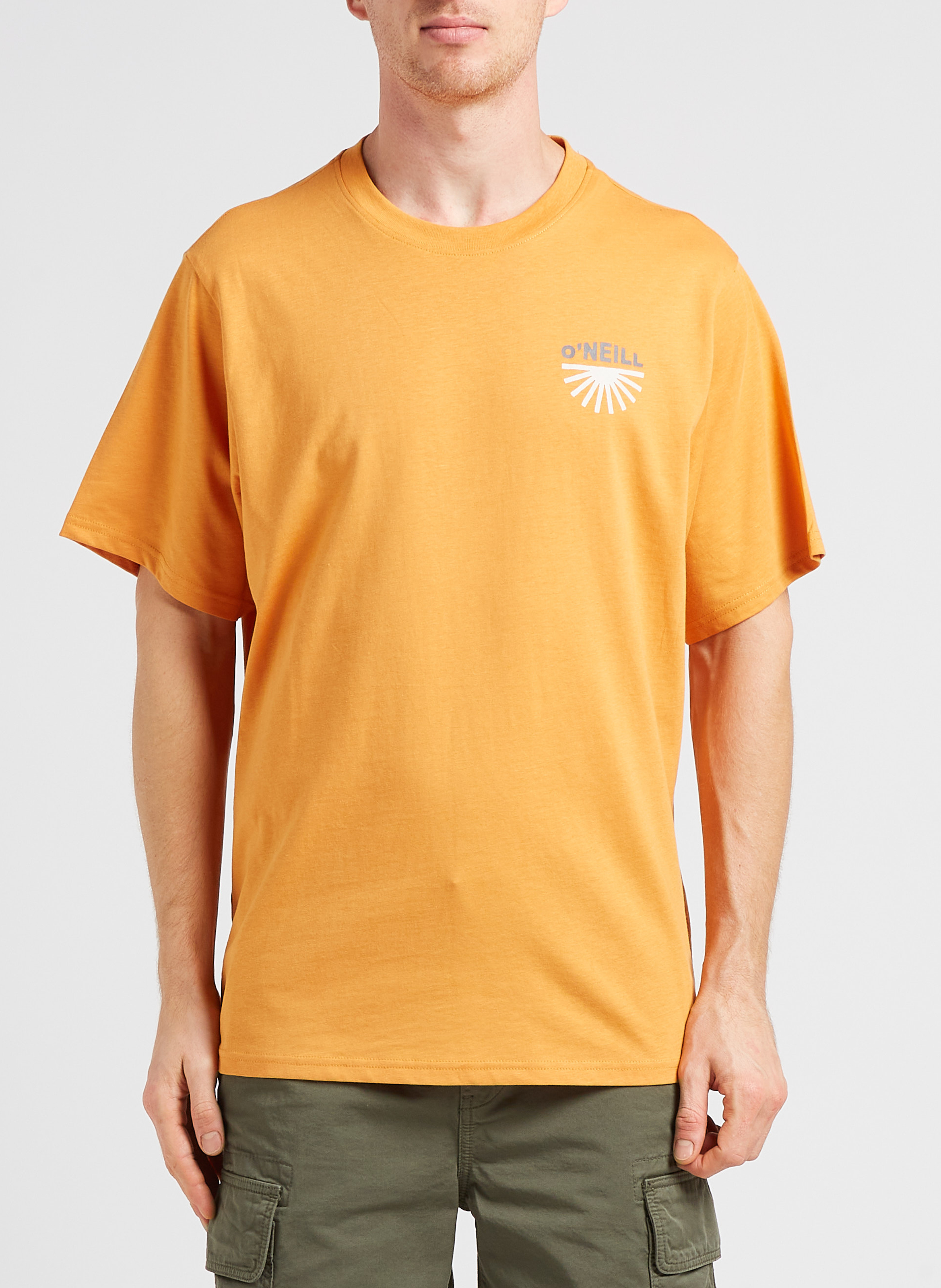 Regular-fit T-shirt van katoenmix O NEILL Oranje