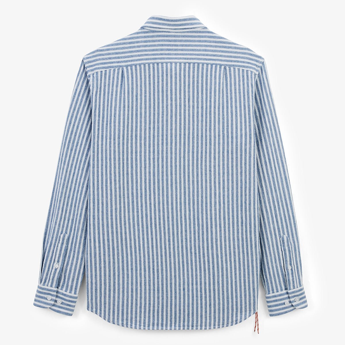 Long-sleeve shirt with woven cotton stripes SERGE BLANCO Blue
