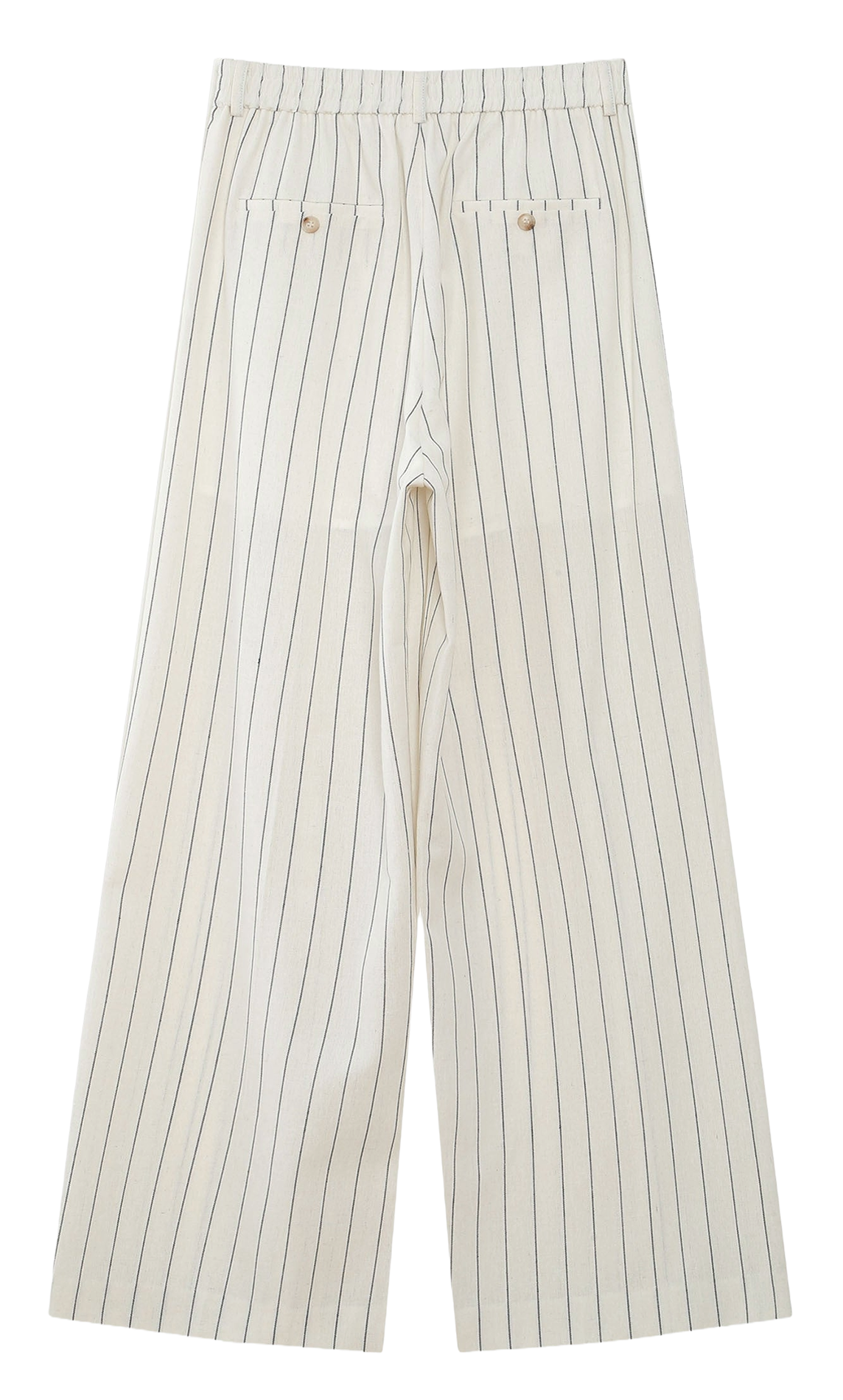 Pantalon large à rayures GRACE ET MILA Blanc